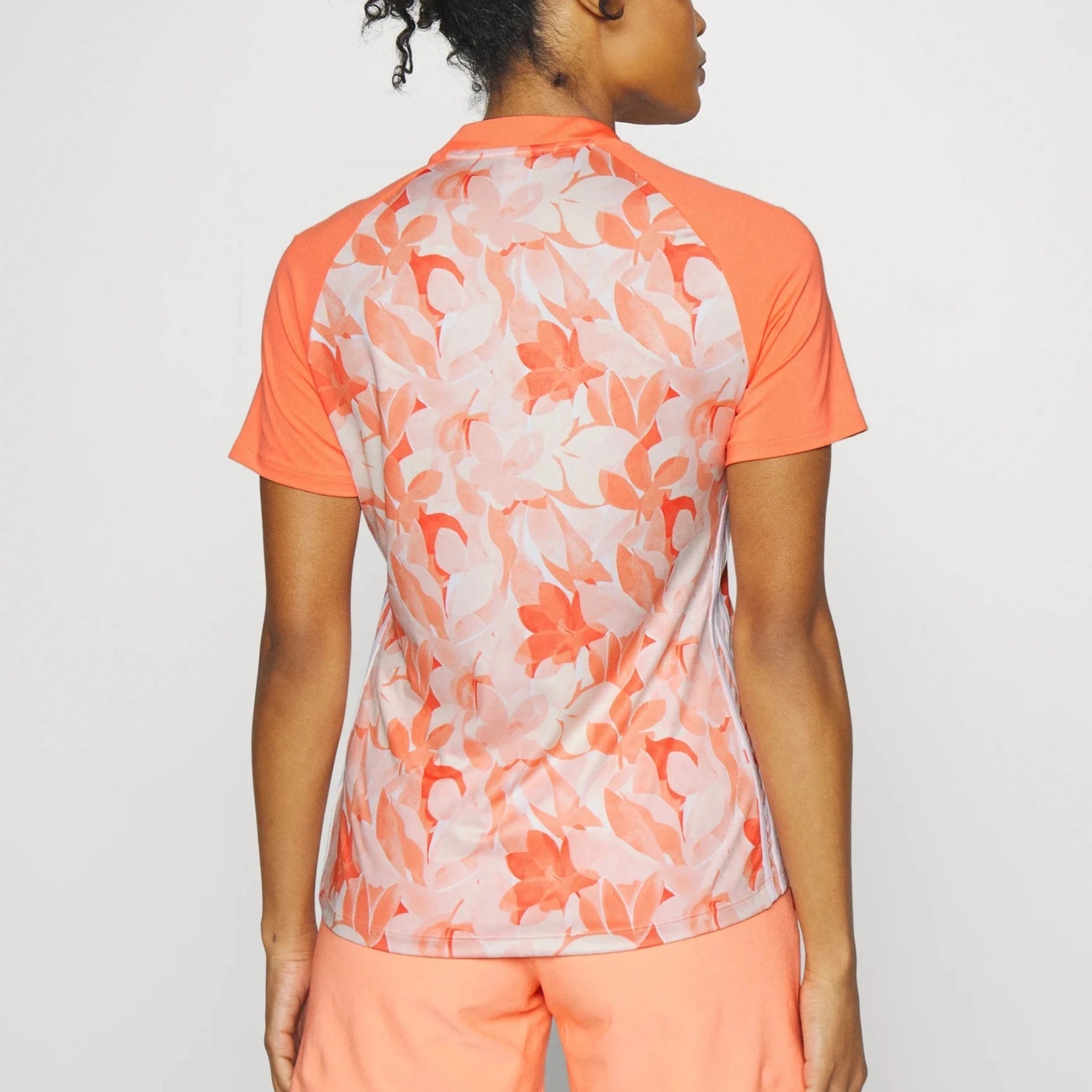 Adidas Polo femme floral corail