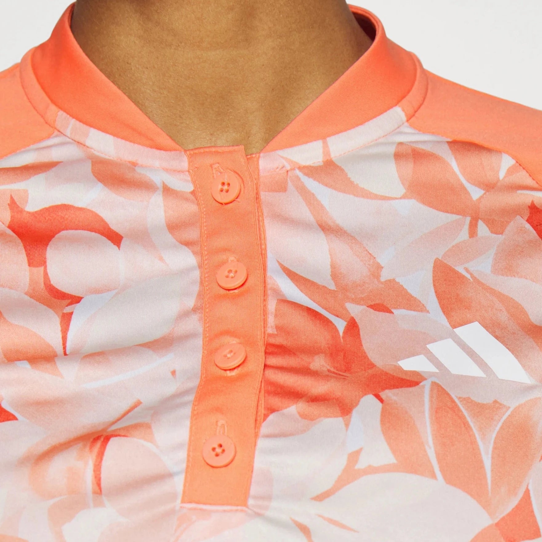 Adidas Polo femme floral corail