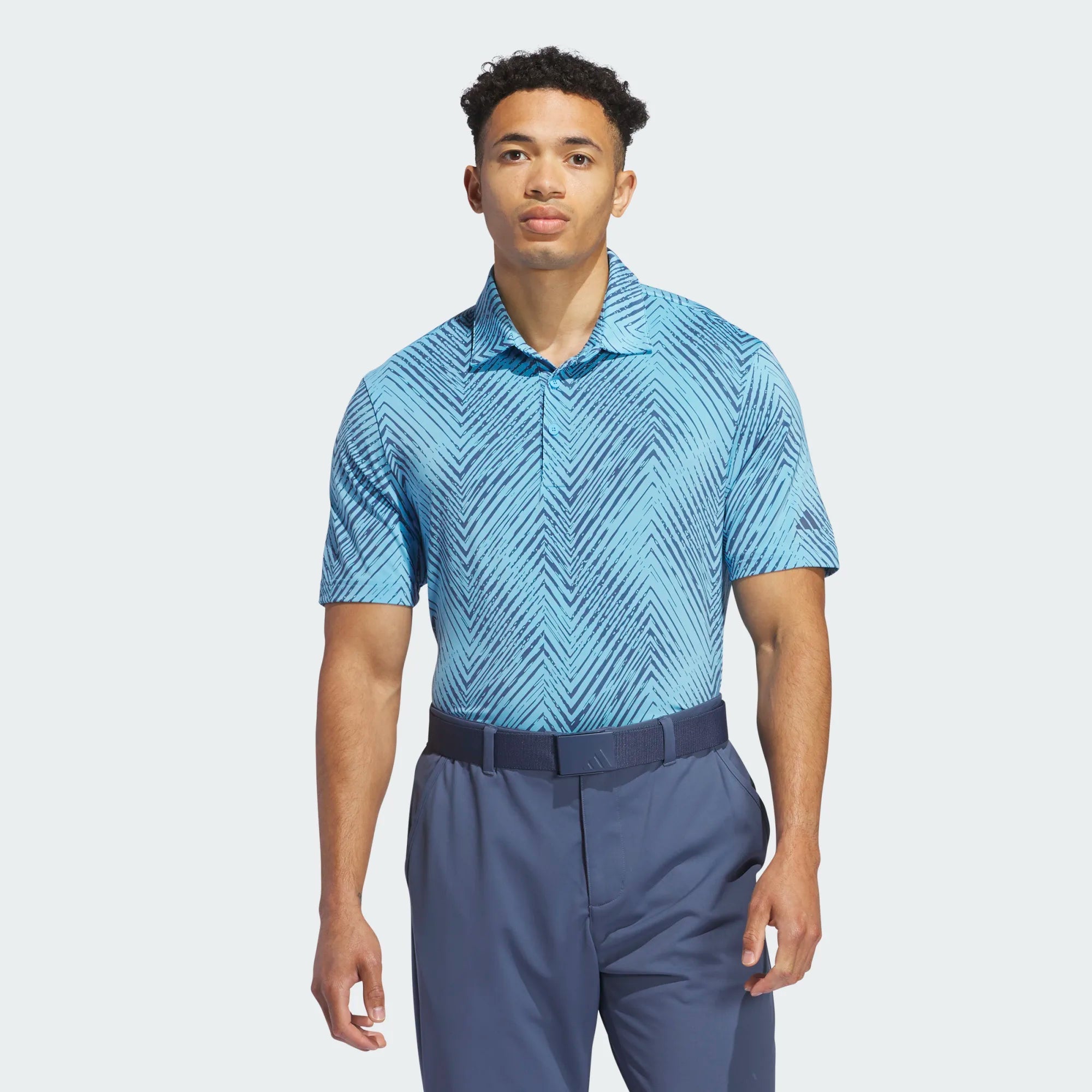 Adidas Polo Ultimate 365 Allover Bleu Polos homme Adidas