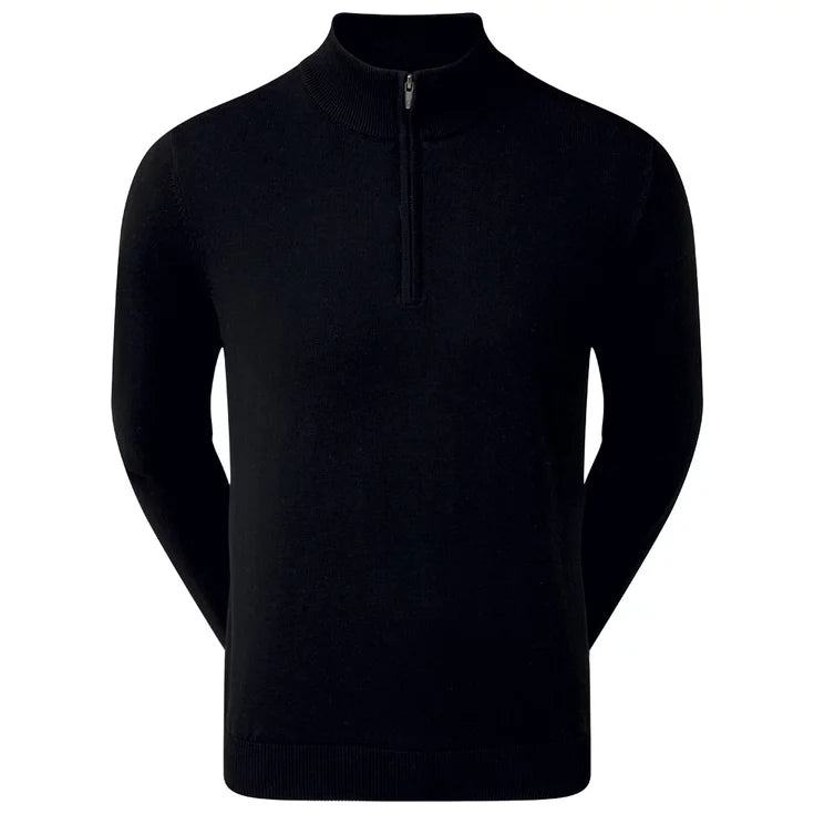 Footjoy 1/2 Zip Pull en laine Noir