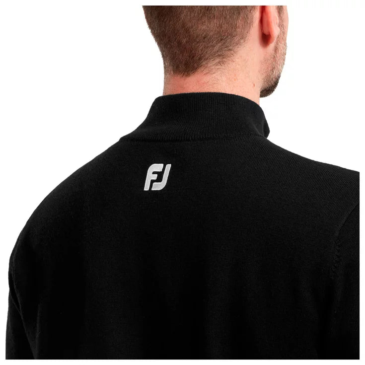 Footjoy 1/2 Zip Pull en laine Noir