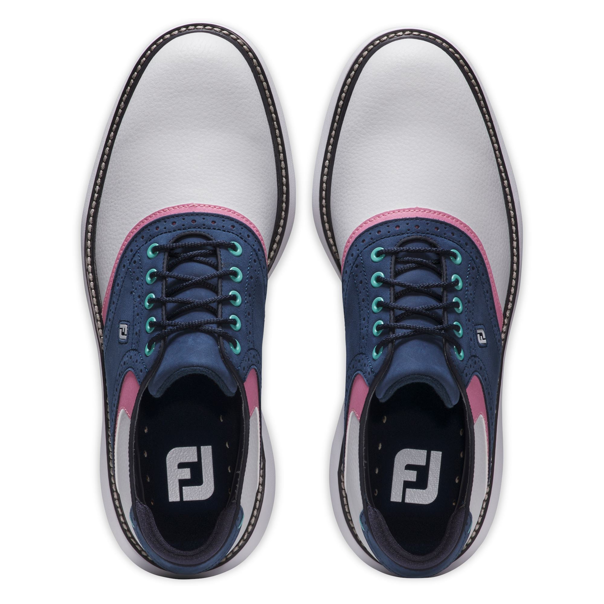 Footjoy Chaussure Homme Traditions Blanche navy rose