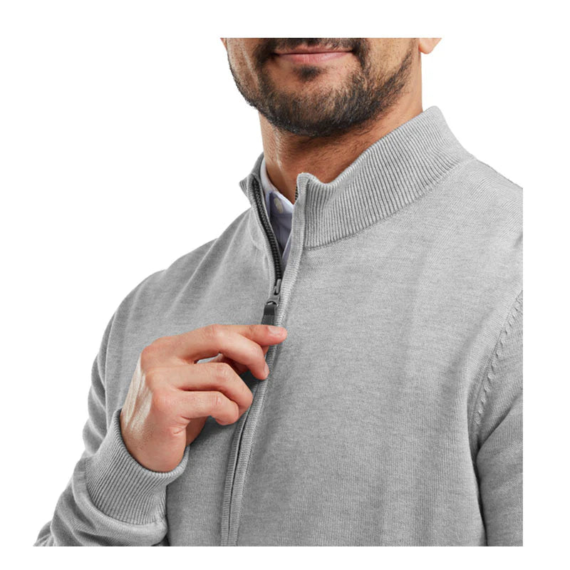 FOOTJOY Full ZIP PULL EN LAINE doublé gris