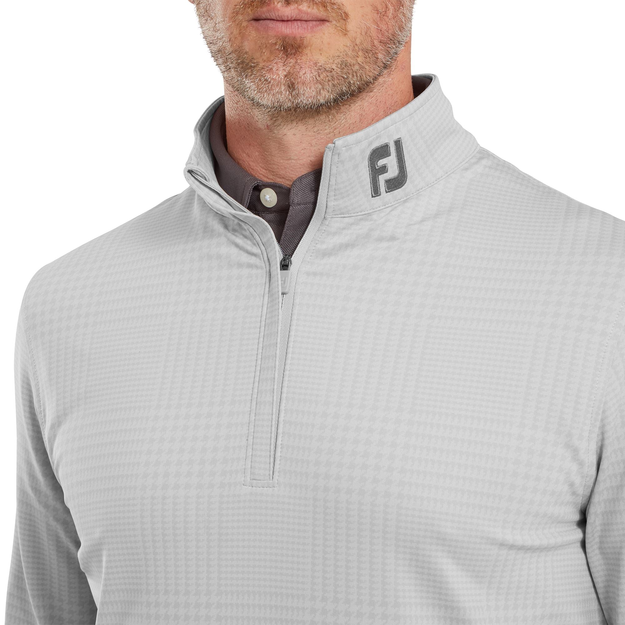 Footjoy Midlayer Glen Plaid imprimé grey