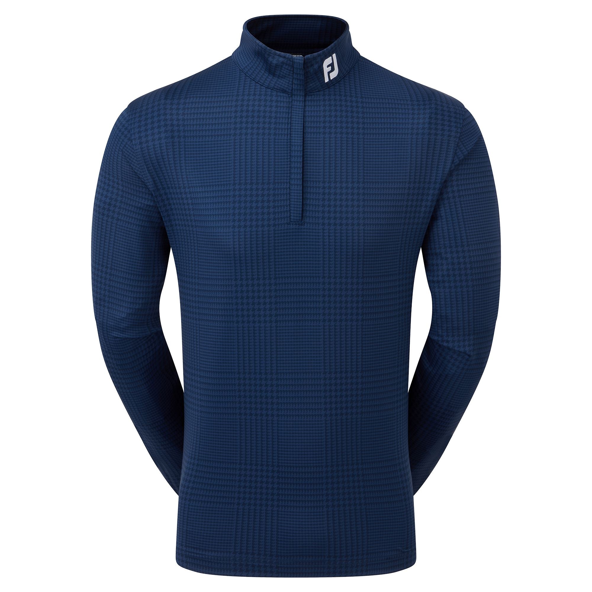 Footjoy Midlayer Glen Plaid imprimé navy Polos homme FootJoy