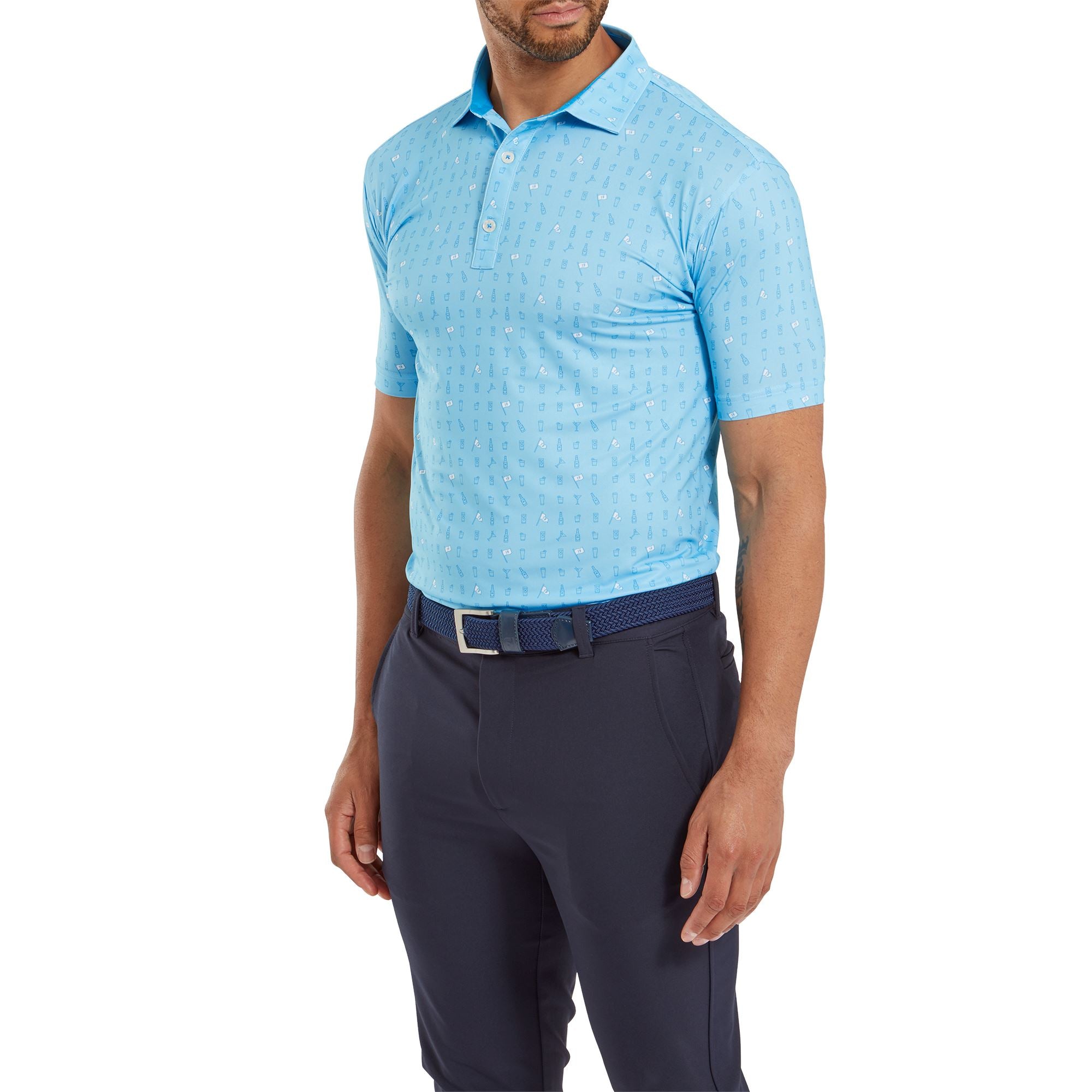 Footjoy polo 19TH Hole Blue Sky Polos homme FootJoy