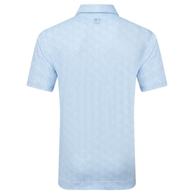 Footjoy polo en fil d'écosse imprimé mouchetée bleu ciel Blanc