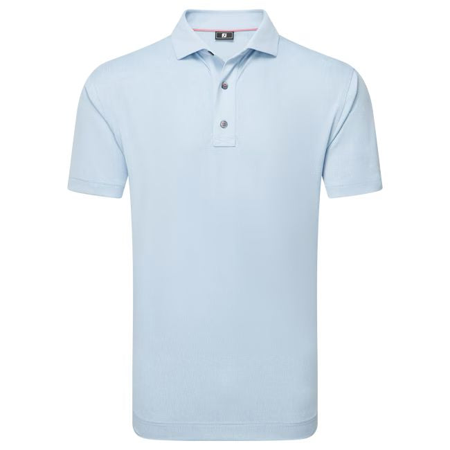 Footjoy polo en fil d'écosse imprimé texturée bleu ciel