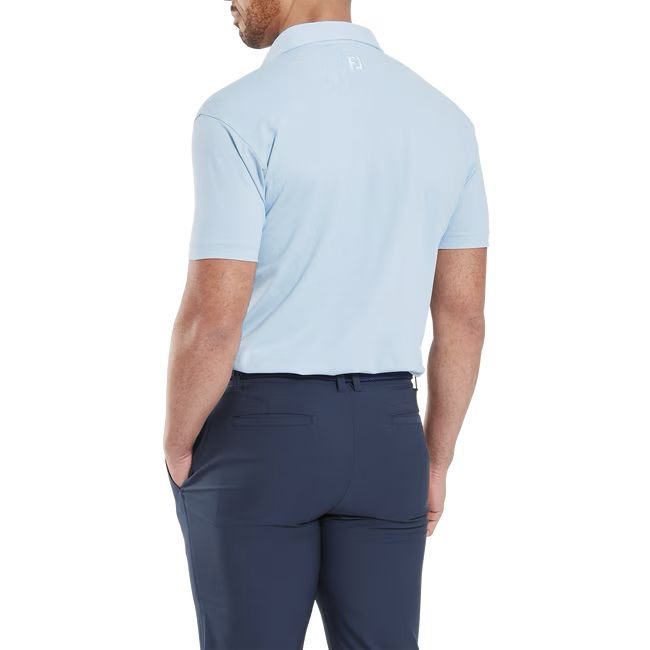 Footjoy polo en fil d'écosse imprimé texturée bleu ciel