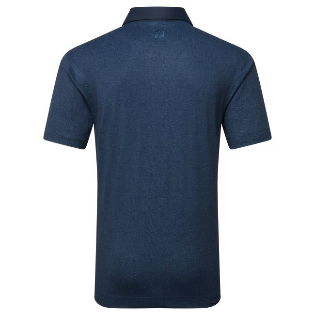 Footjoy polo en fil d'écosse imprimé texturée bleu Marine