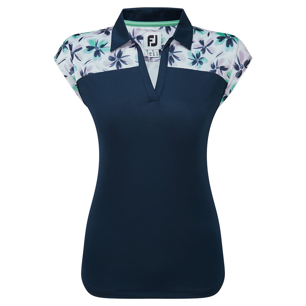 Footjoy polo femme blck flo mint navy