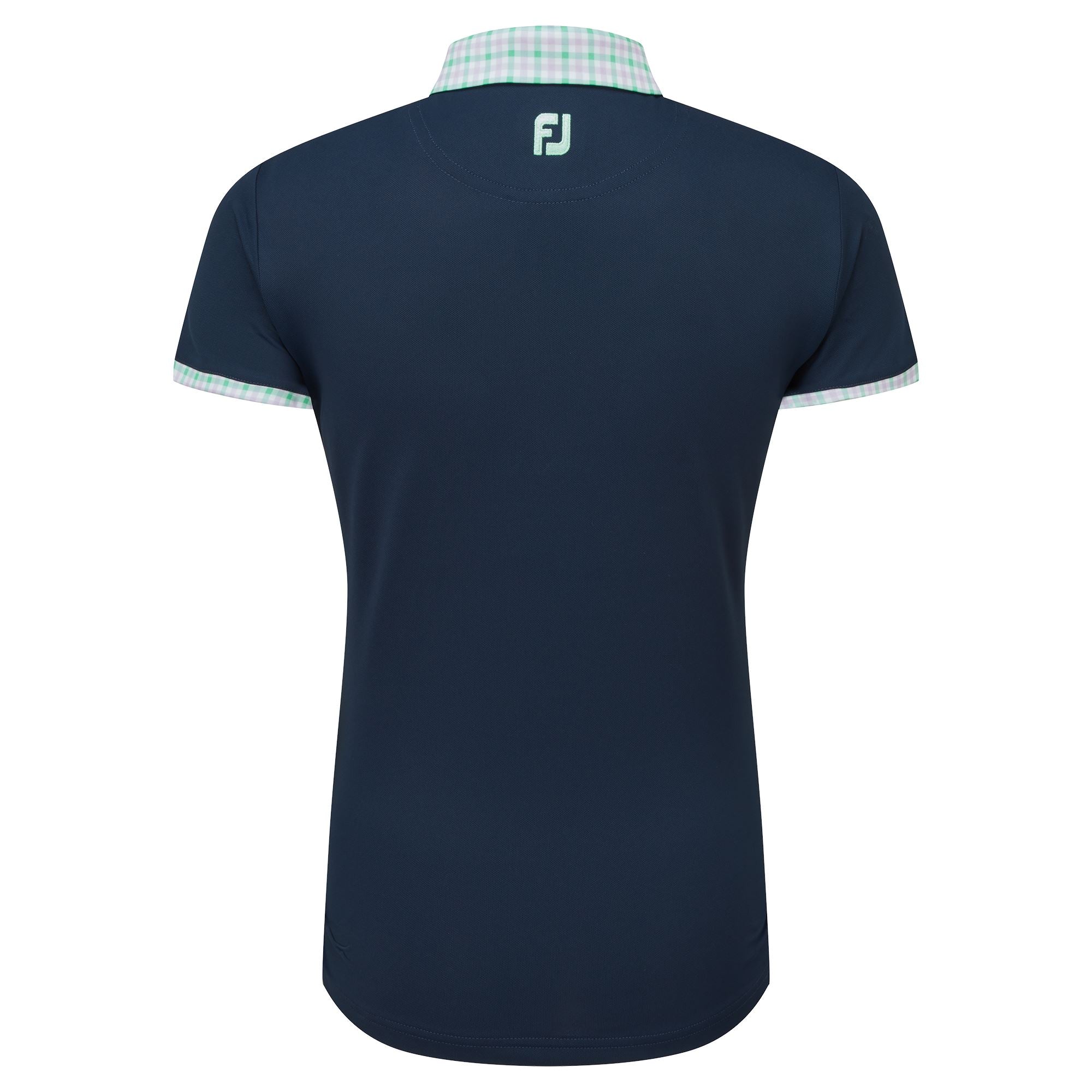 FOOTJOY polo femme gingham trim navy