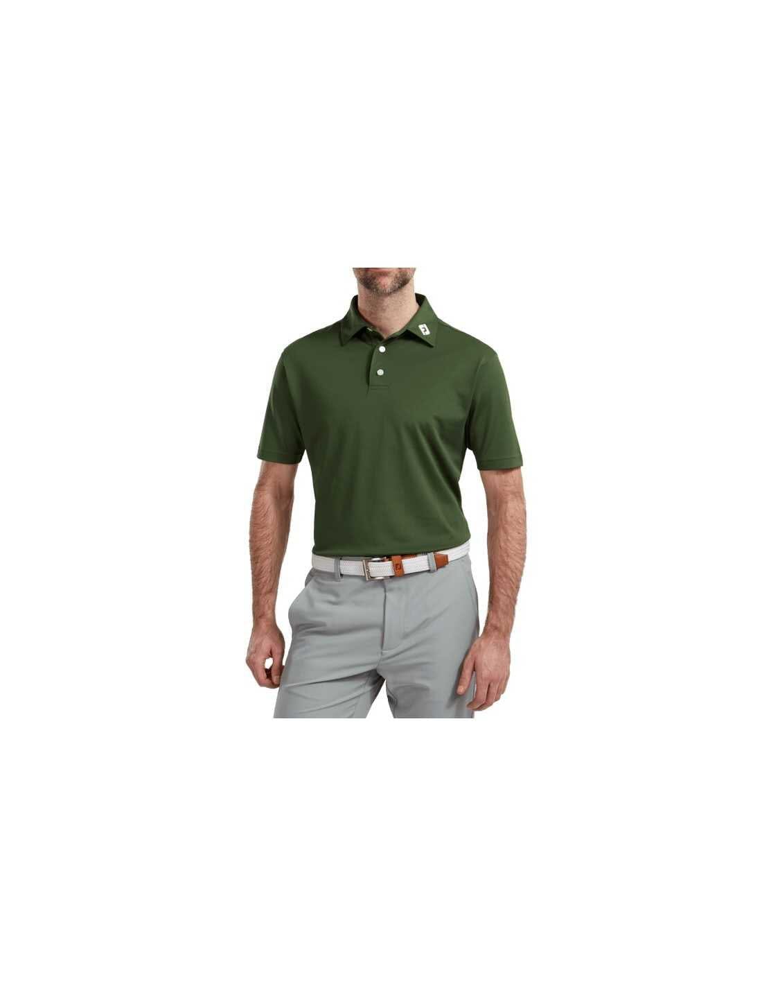 Footjoy polo Stretch Piqué Solid Olive