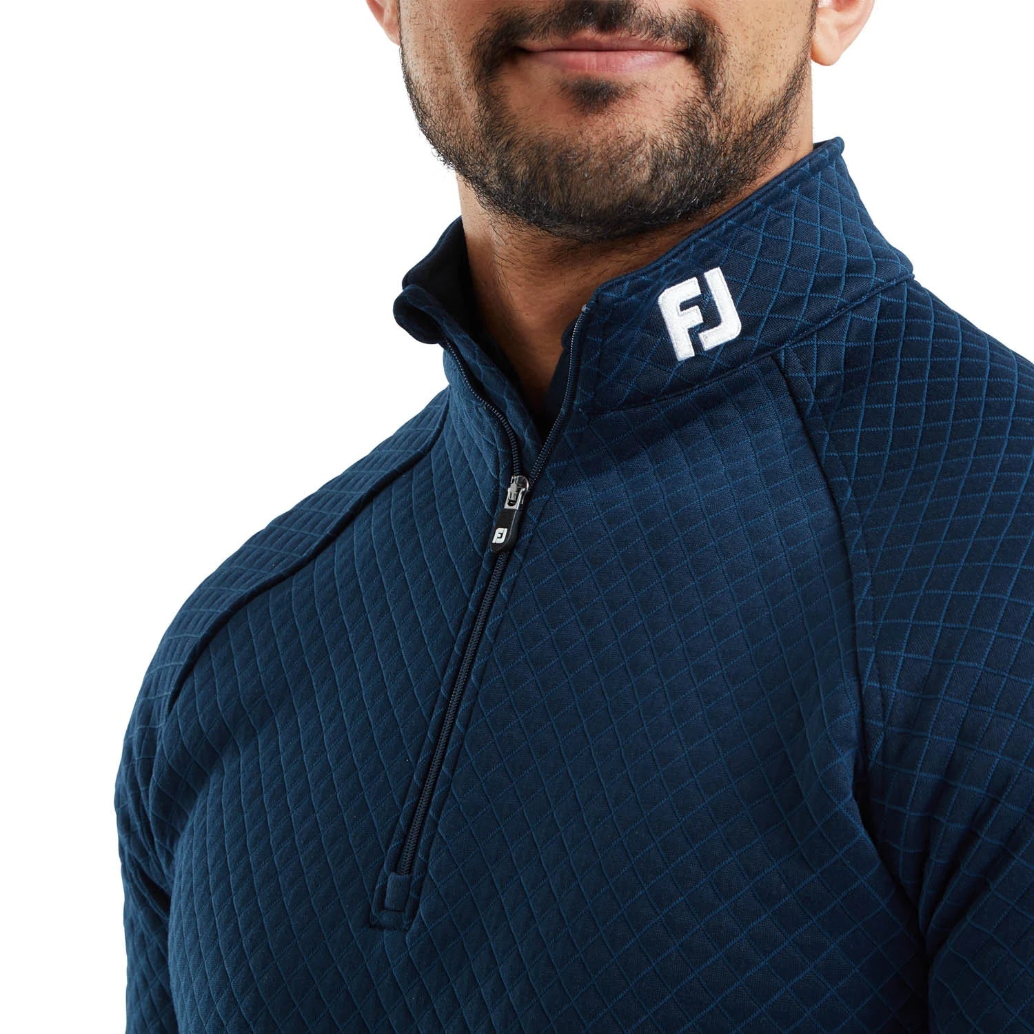 Footjoy pull jacquard thermal navy