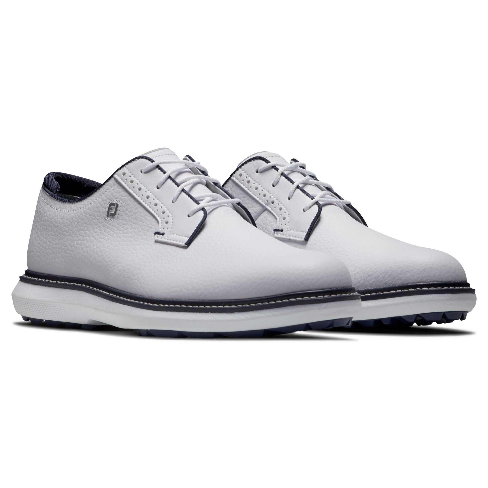 Footjoy Traditions spikeless BLUTCHER Blanche Blanche Bleu Marine