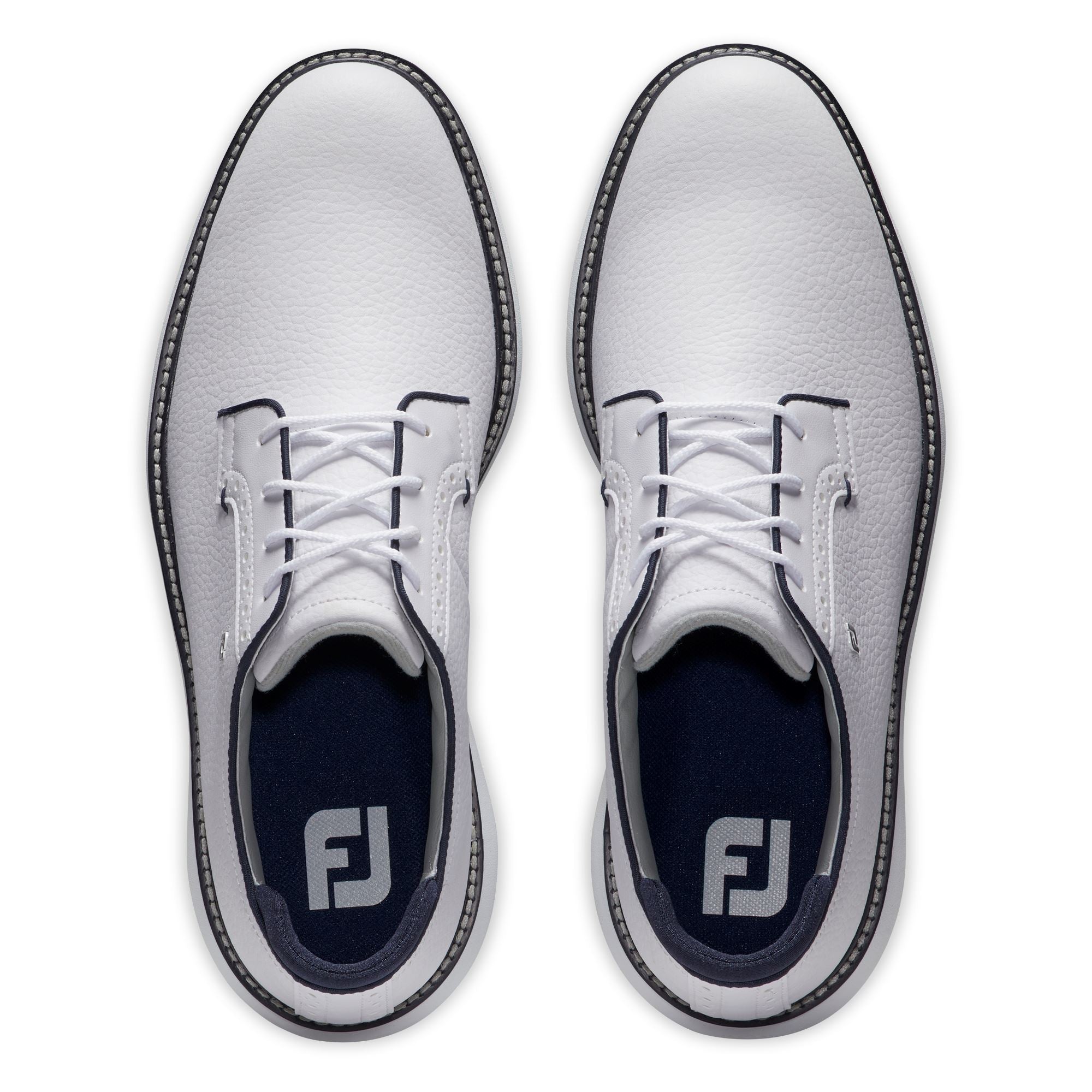 Footjoy Traditions spikeless BLUTCHER Blanche Blanche Bleu Marine