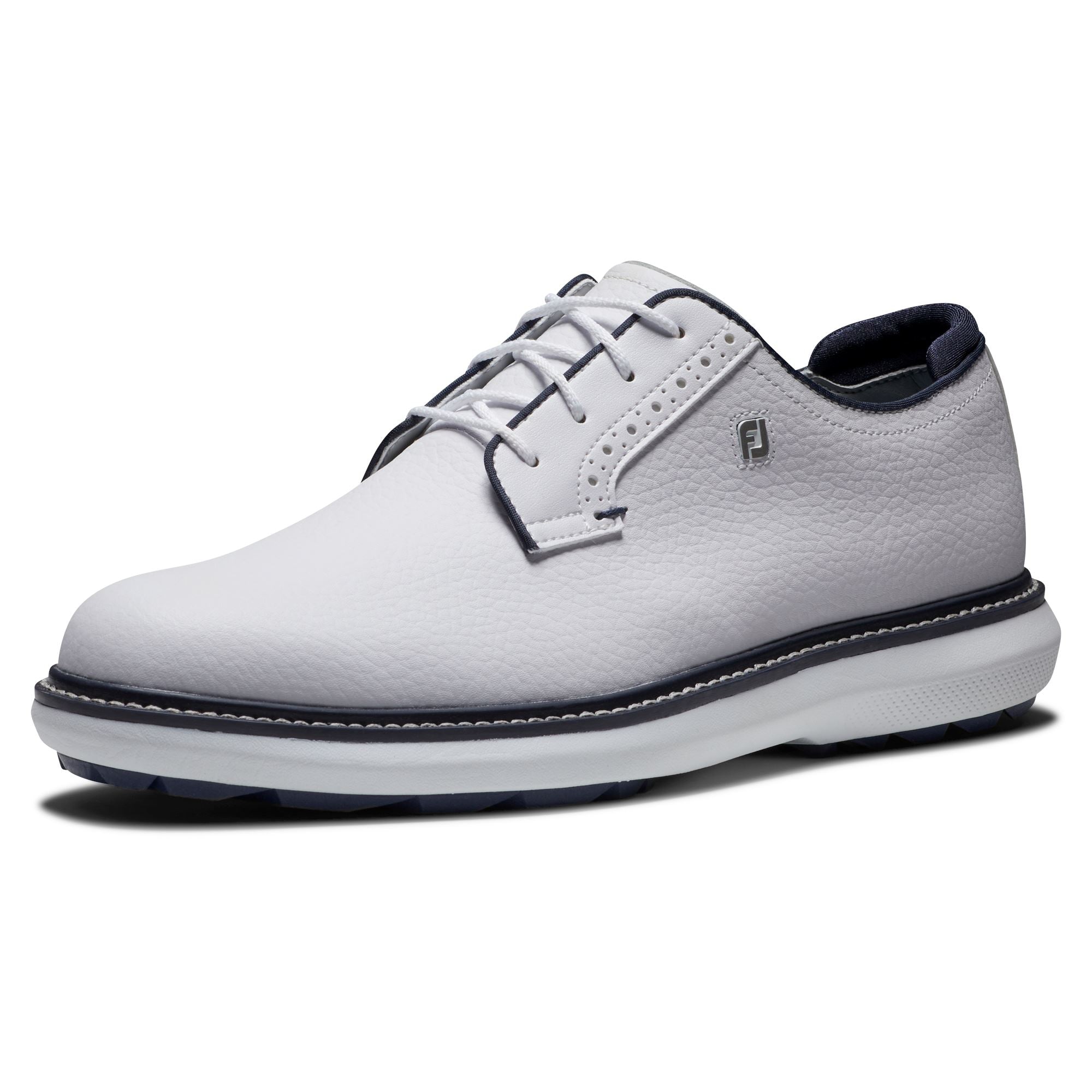 Footjoy Traditions spikeless BLUTCHER Blanche Blanche Bleu Marine