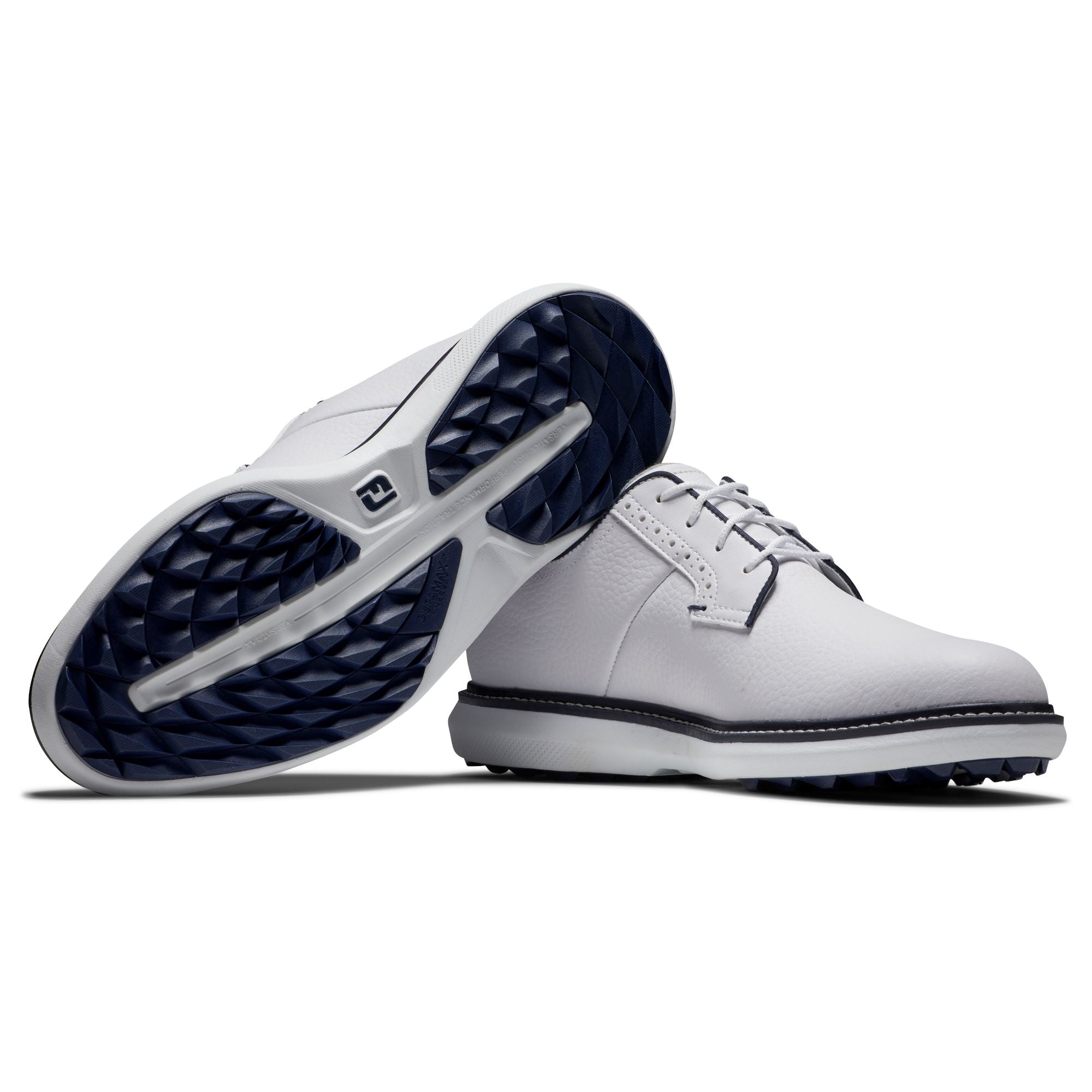 Footjoy Traditions spikeless BLUTCHER Blanche Blanche Bleu Marine