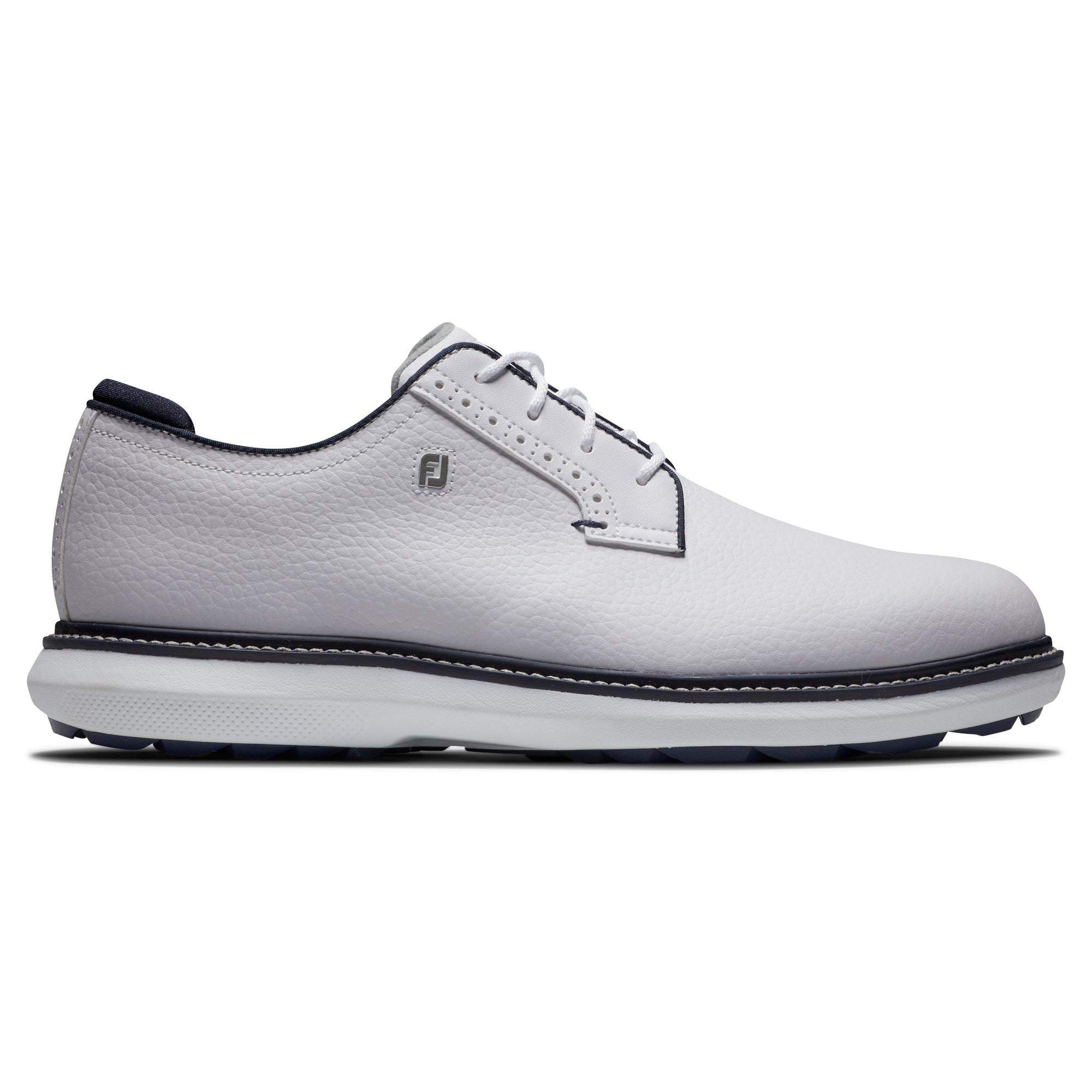 Footjoy Traditions spikeless BLUTCHER Blanche Blanche Bleu Marine