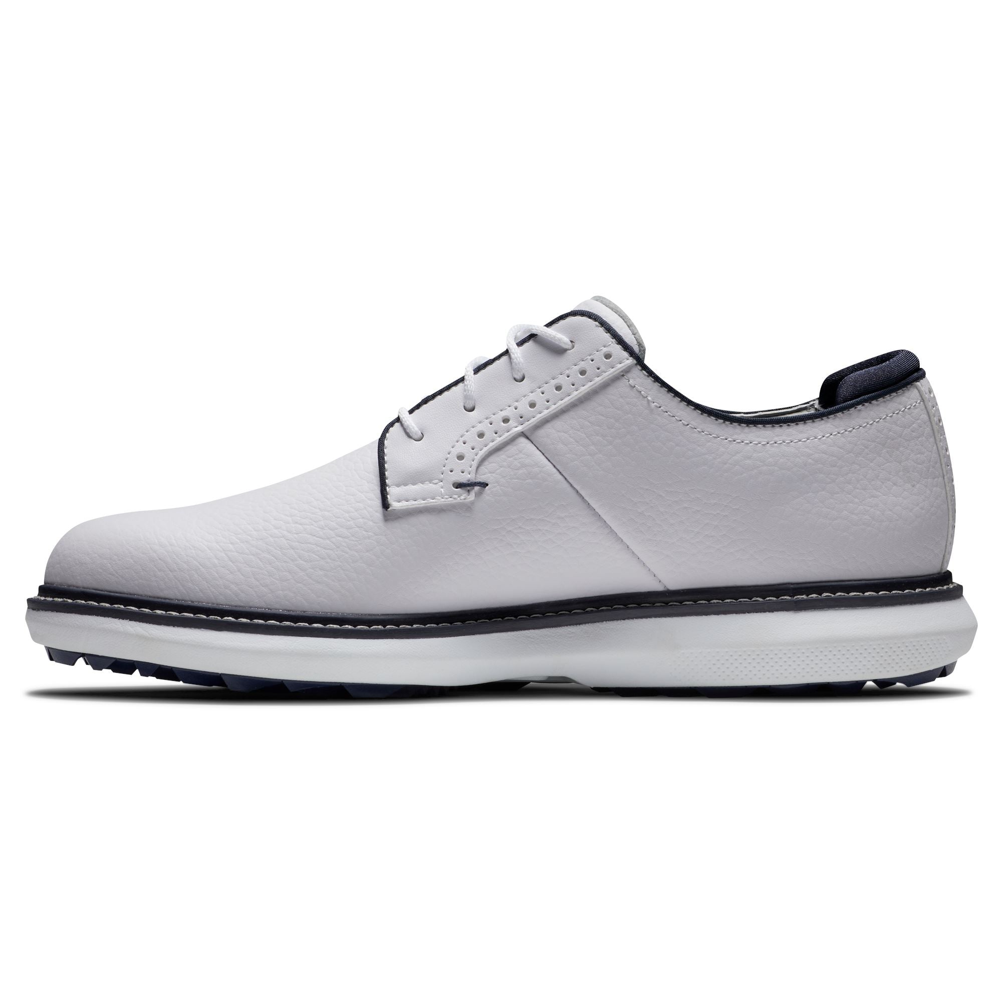 Footjoy Traditions spikeless BLUTCHER Blanche Blanche Bleu Marine