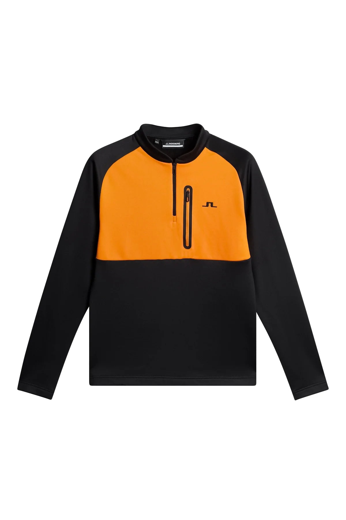 J.LINDEBERG Pull Quart de zip ADAM MIDLAYER Black Orange