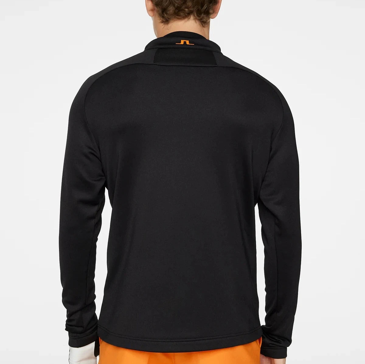 J.LINDEBERG Pull Quart de zip ADAM MIDLAYER Black Orange