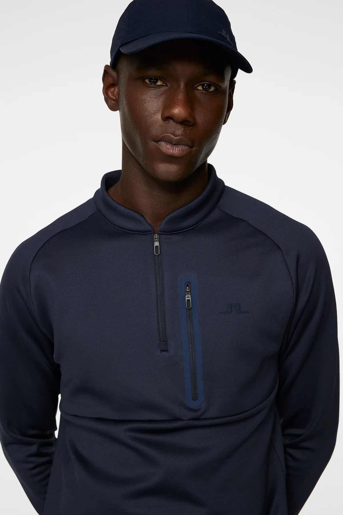 J.LINDEBERG Pull Quart de zip ADAM MIDLAYER Navy