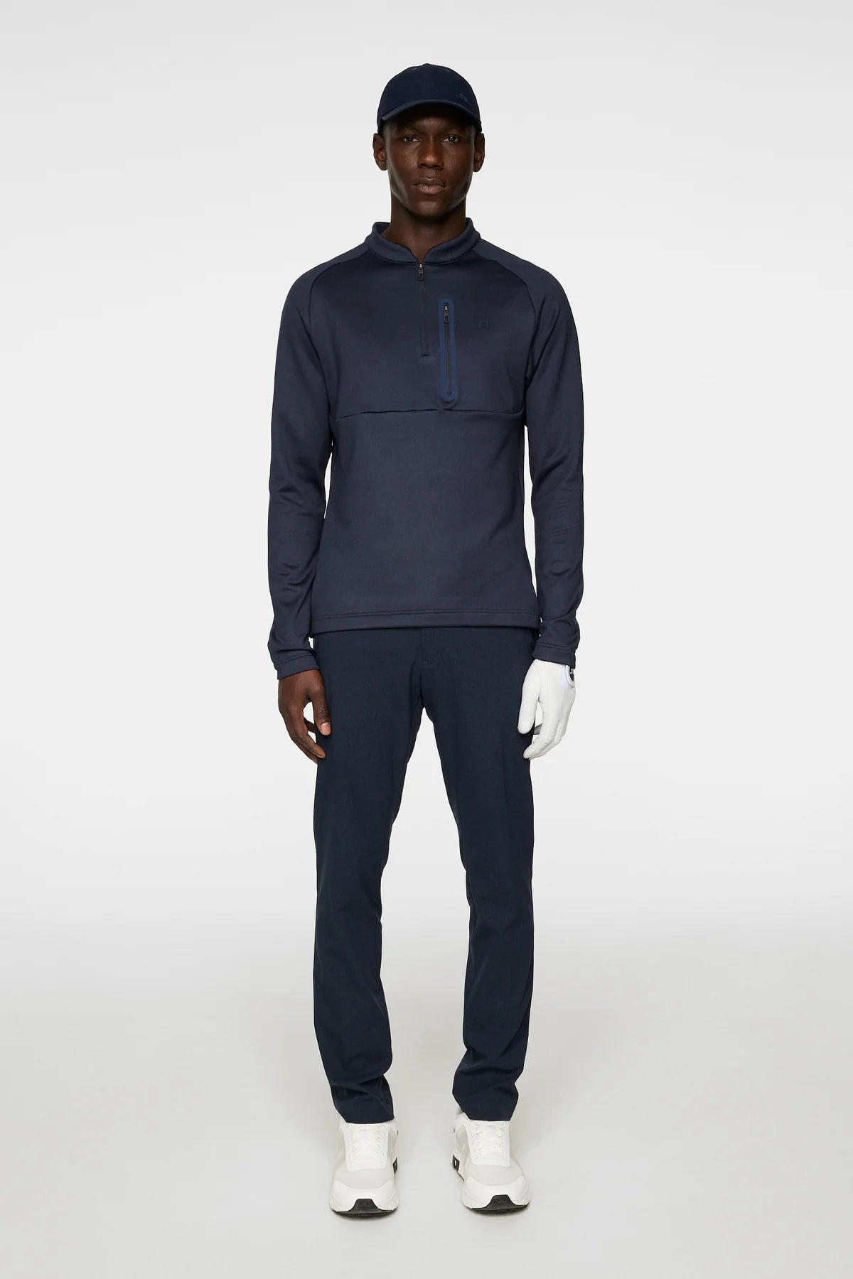 J.LINDEBERG Pull Quart de zip ADAM MIDLAYER Navy