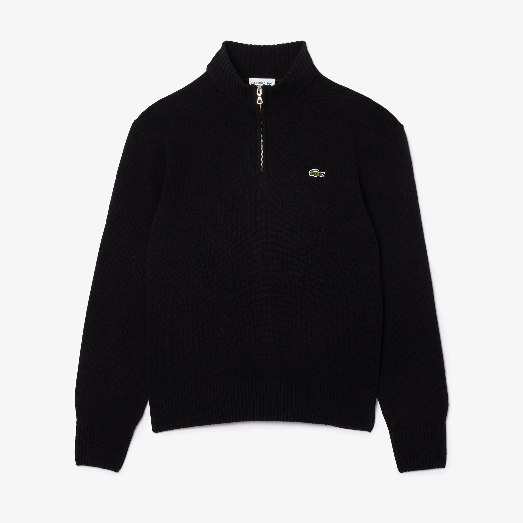 Lacoste Pull zippe en laine cardee col montant Achat prix et avis