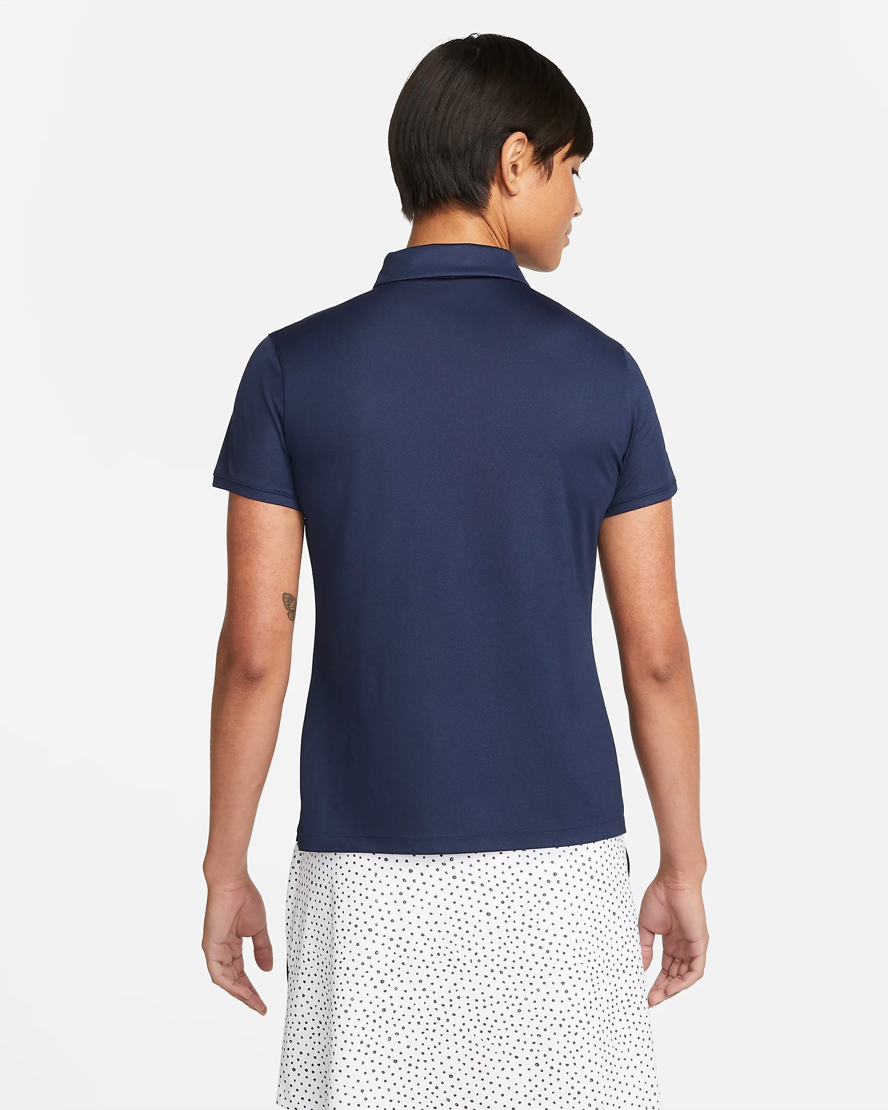 NIKE POLO DRI FIT FEMME BLEU