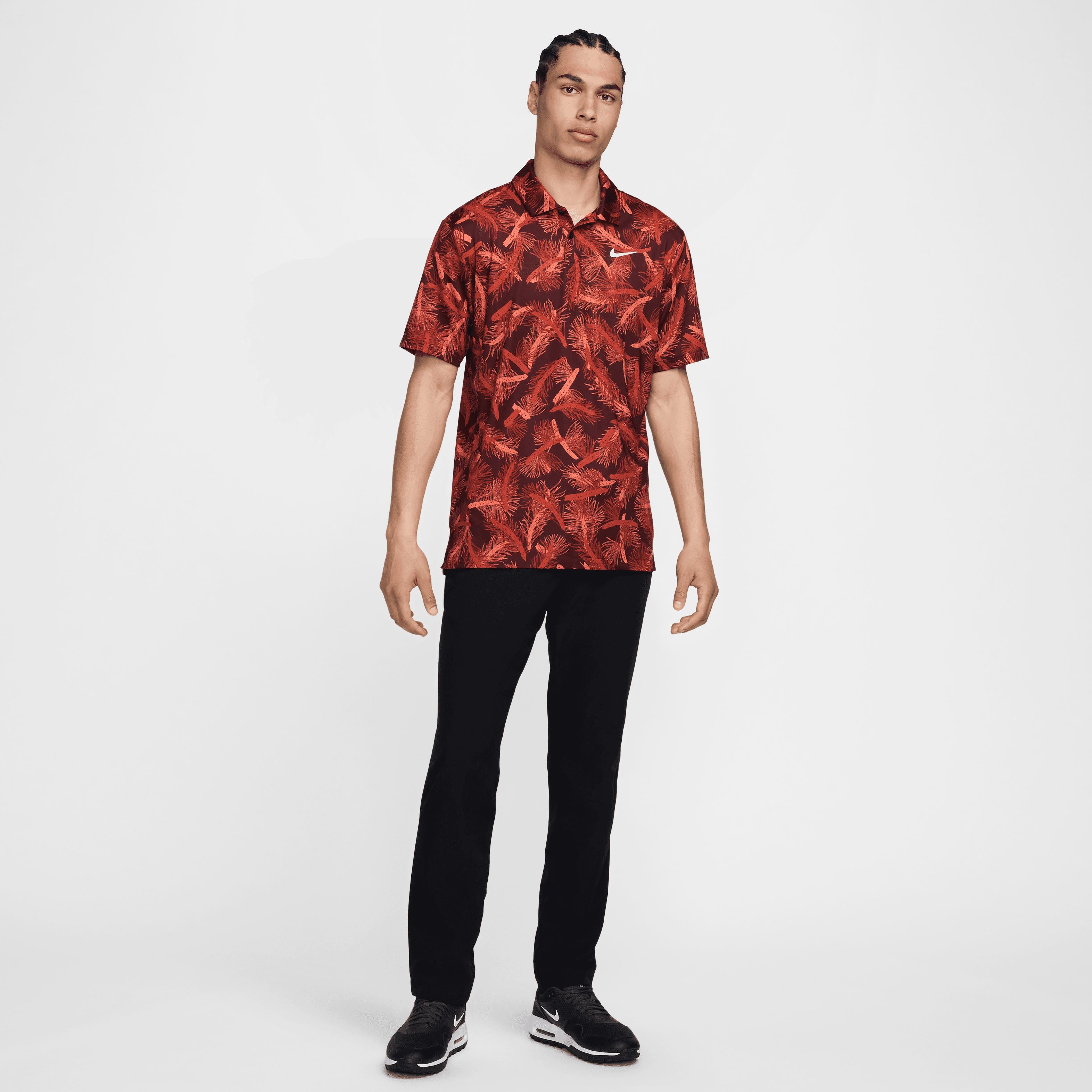 NIKE POLO DRI-FIT TOUR PINE ROUGE