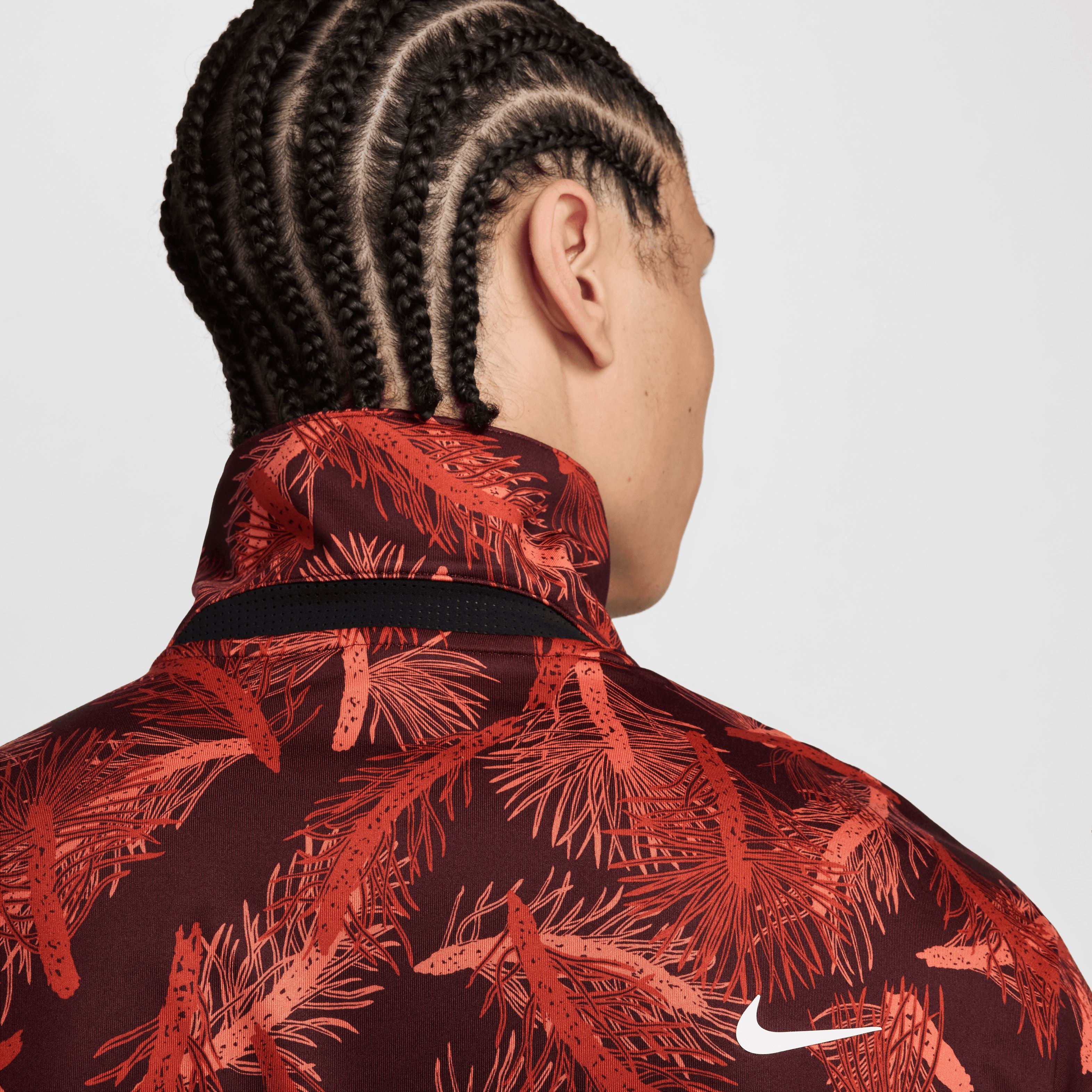 NIKE POLO DRI-FIT TOUR PINE ROUGE