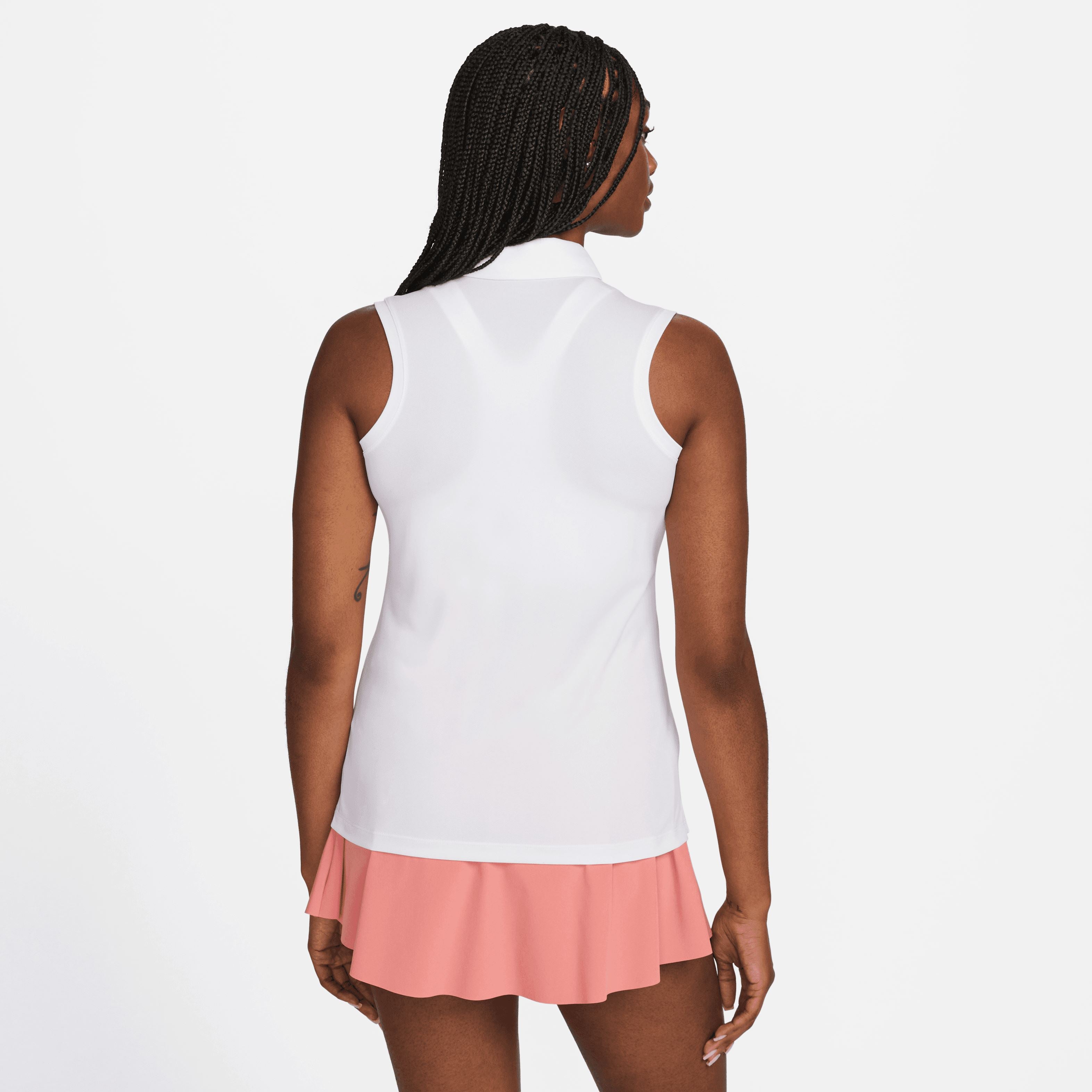 NIKE POLO DRI FIT VICTORY BLANC FEMME