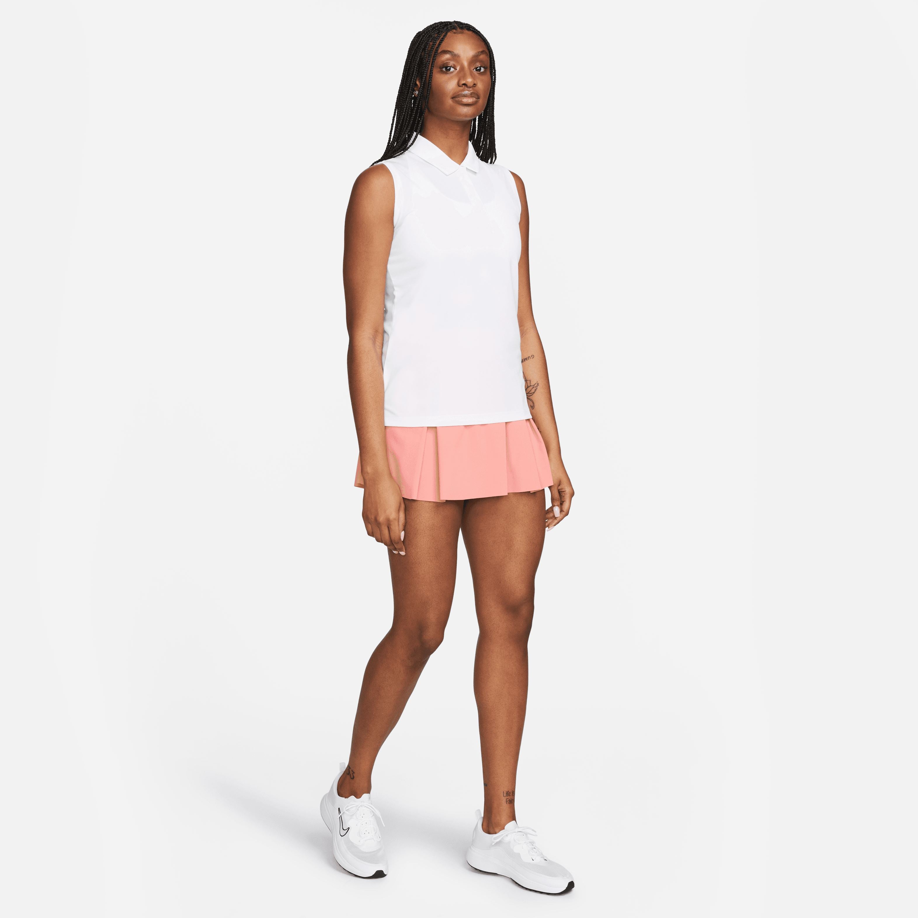 NIKE POLO DRI FIT VICTORY BLANC FEMME