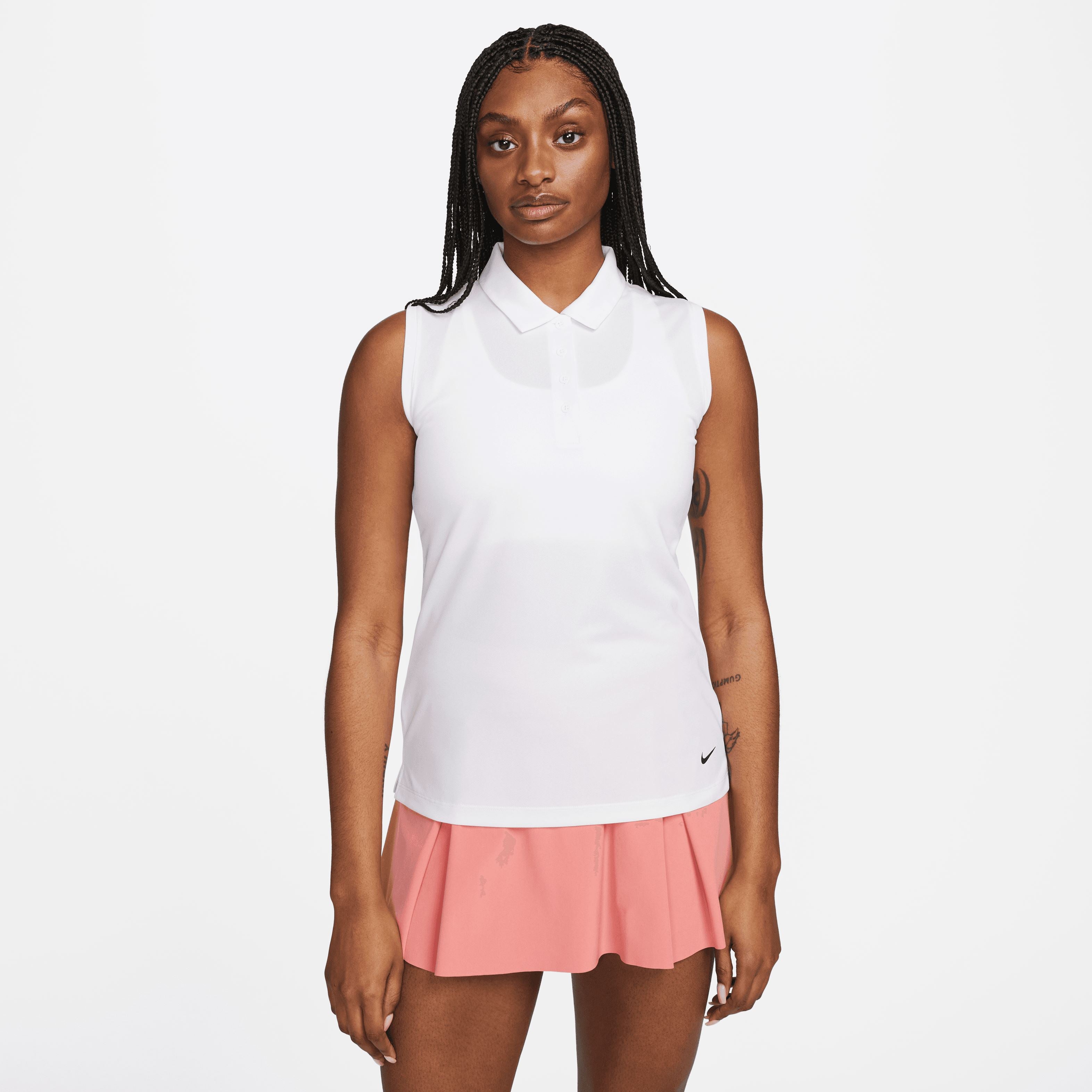 NIKE POLO DRI FIT VICTORY BLANC FEMME