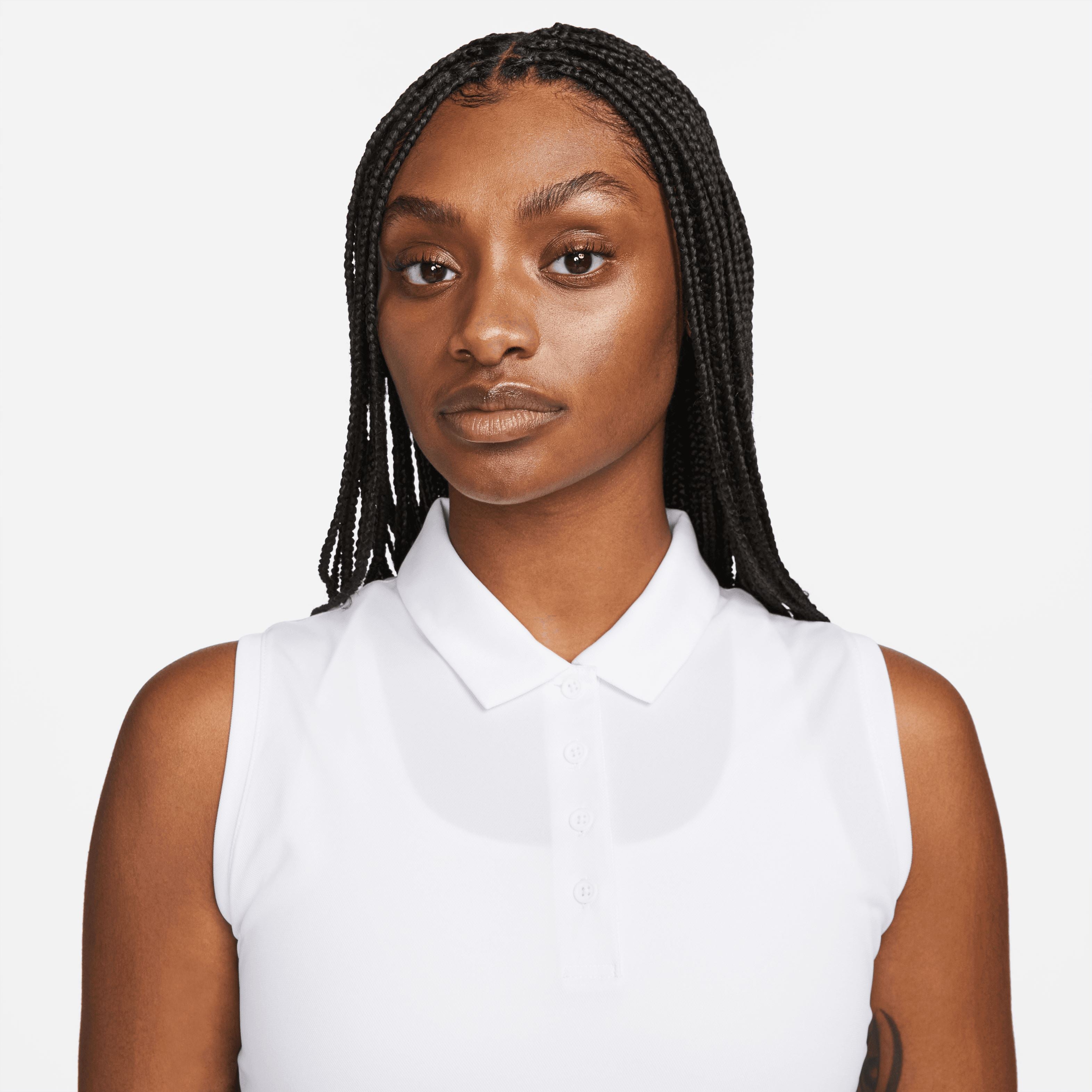 NIKE POLO DRI FIT VICTORY BLANC FEMME