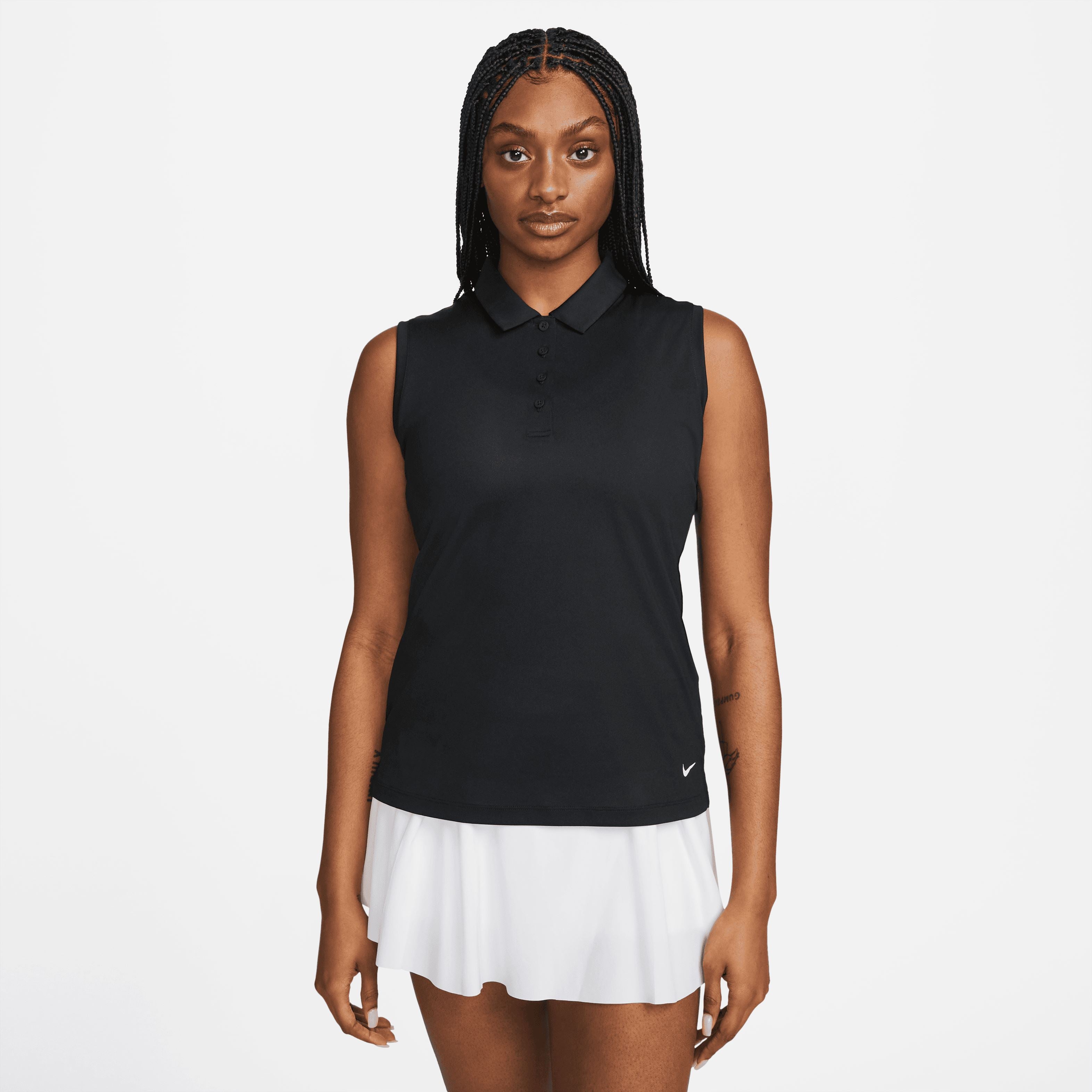 NIKE POLO DRI FIT VICTORY NOIR FEMME