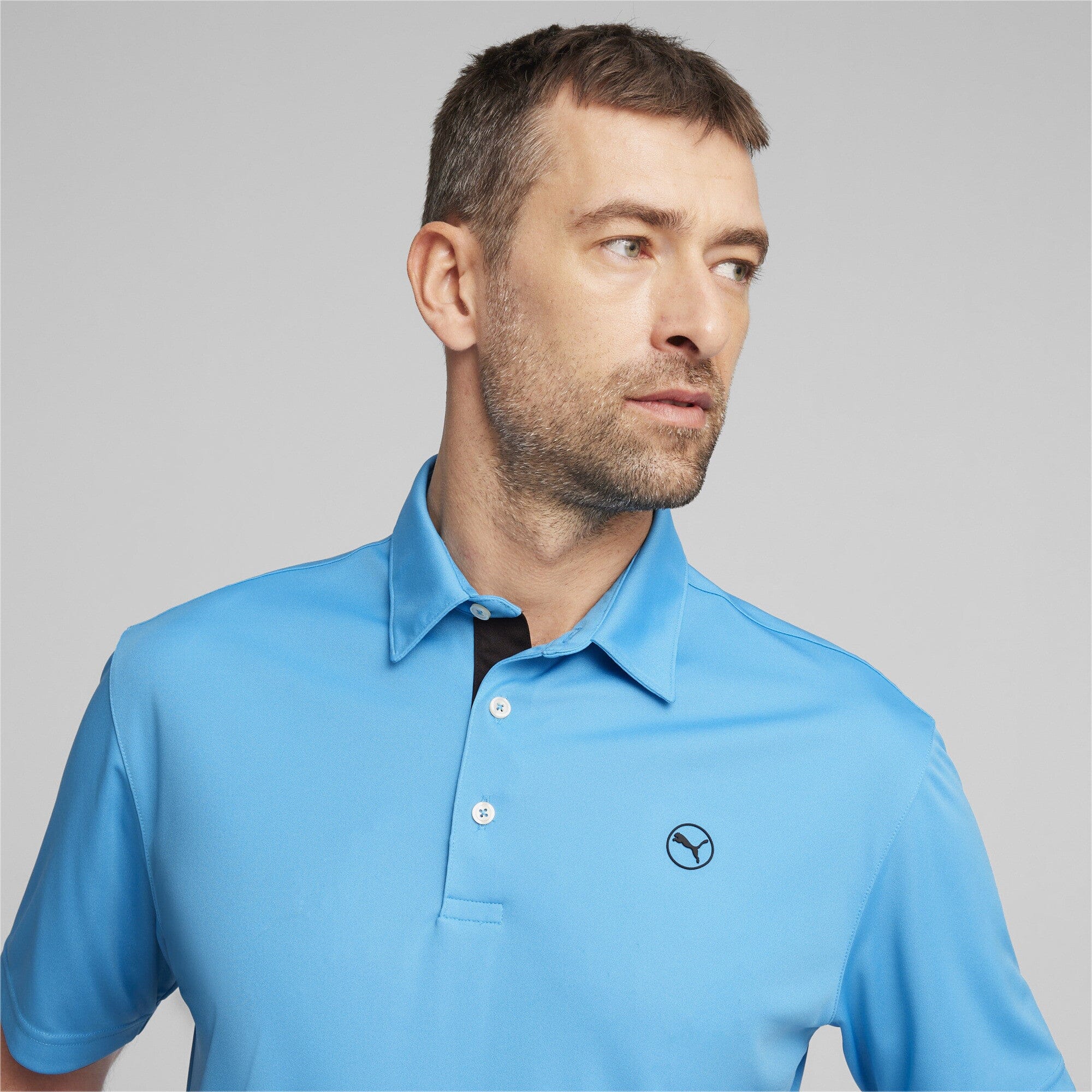 PUMA POLO Pure Solid Aqua blue