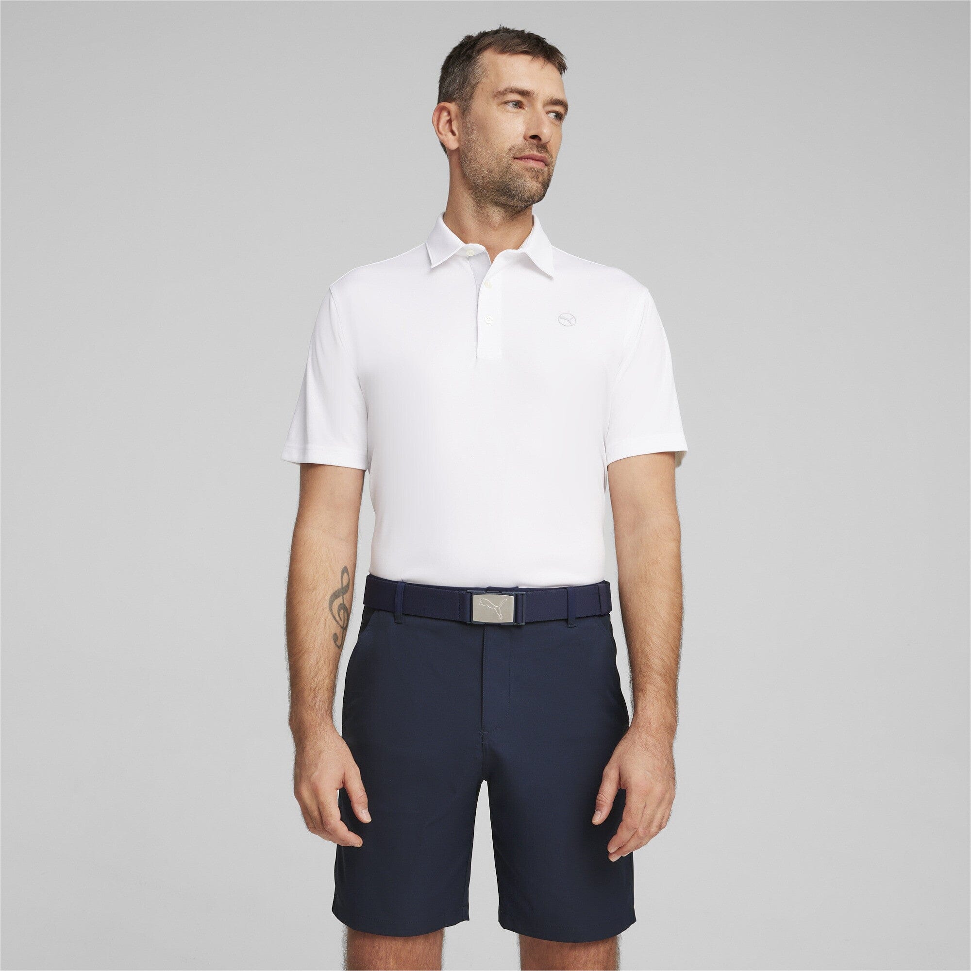 PUMA POLO Pure Solid Blanc