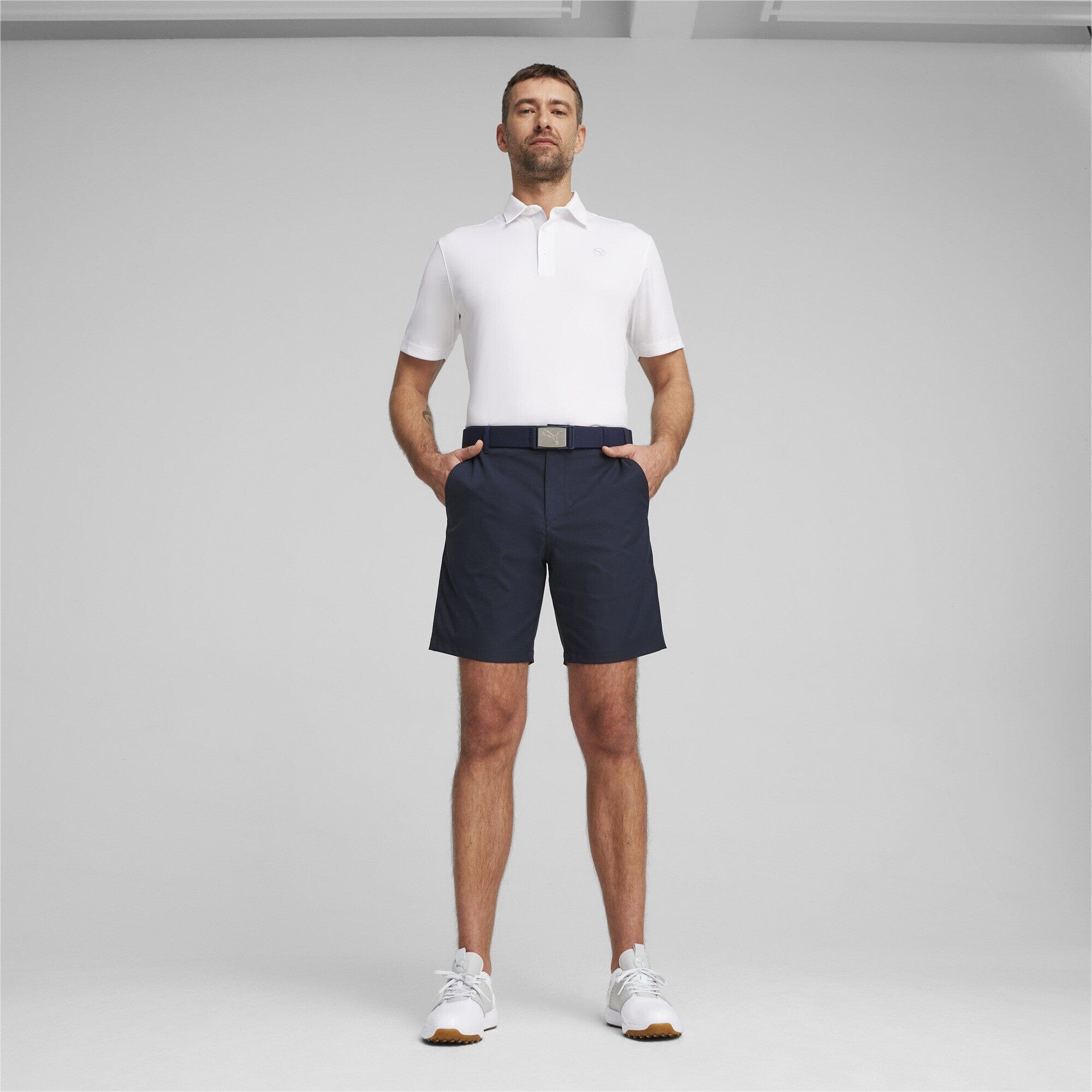 PUMA POLO Pure Solid Blanc