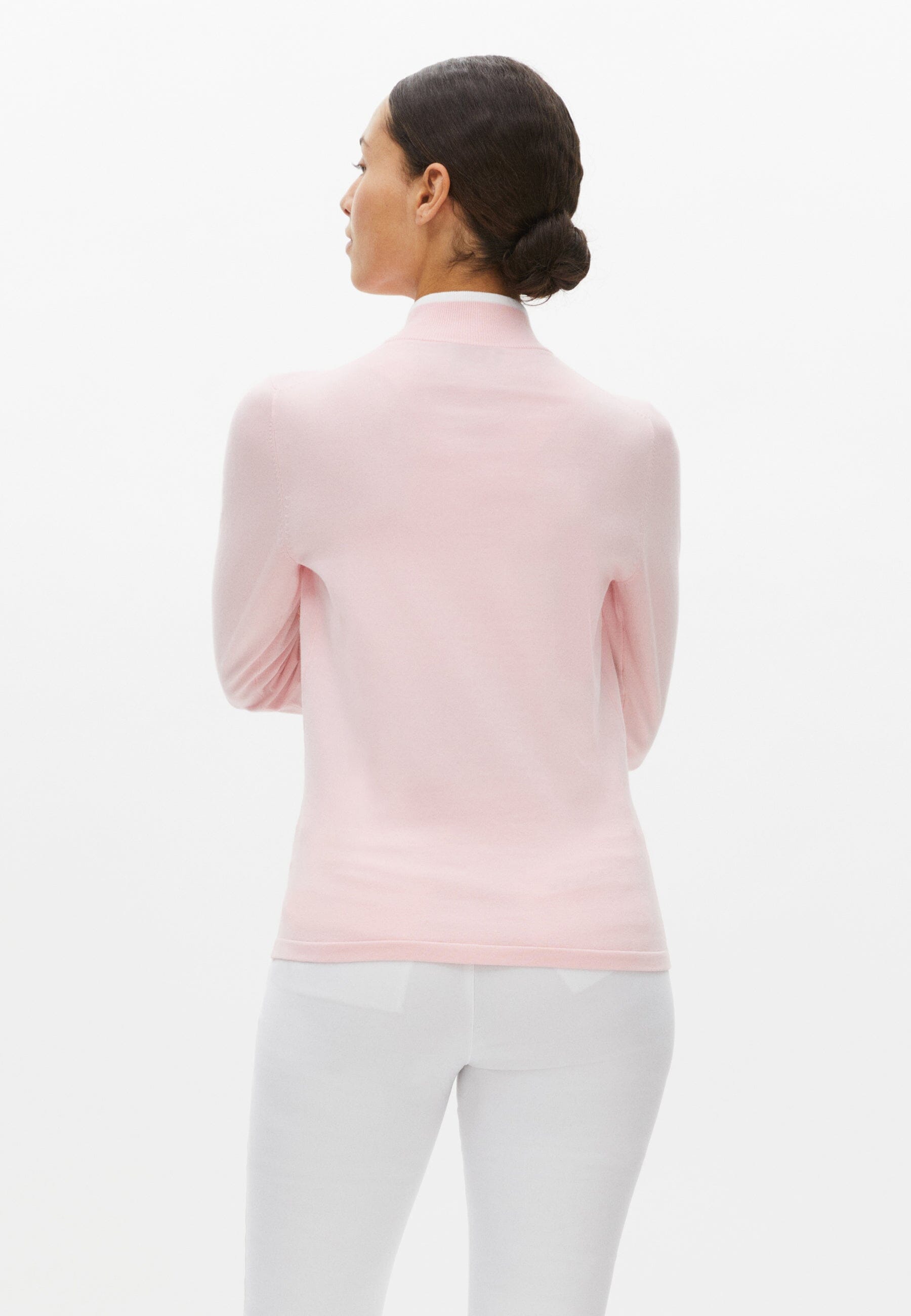 Röhnisch knitted half zip Orchid Pink