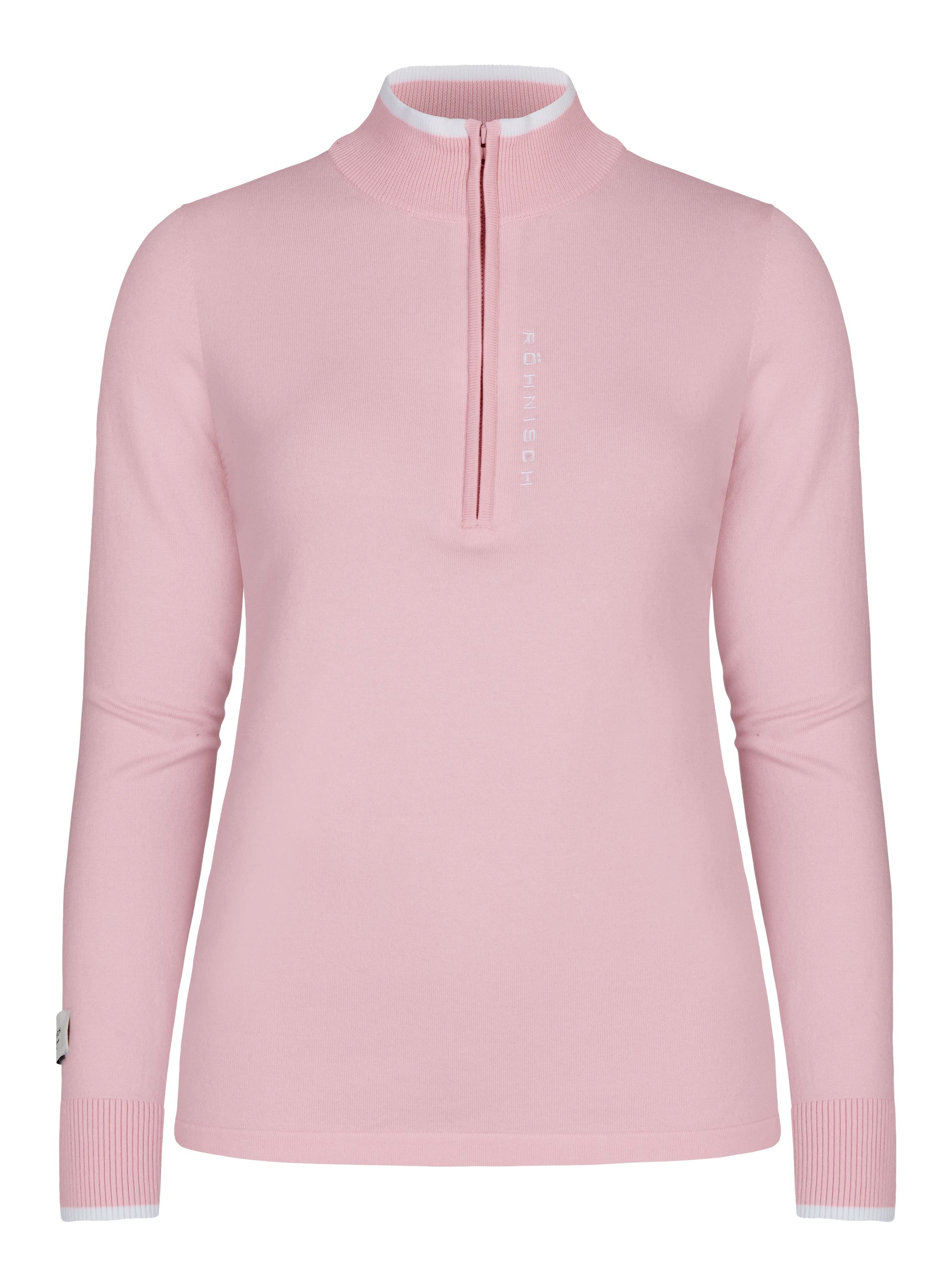 Röhnisch knitted half zip Orchid Pink