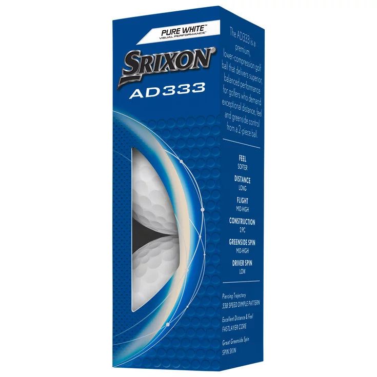 Srixon Balles AD333 Pure White (boite de 12)