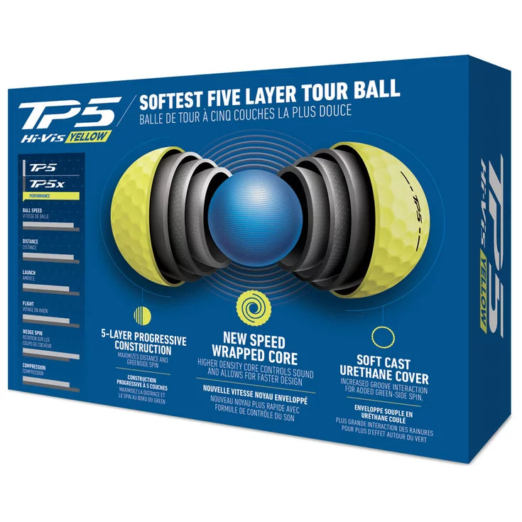 TAYLORMADE BALLES TP5 Jaune 2024