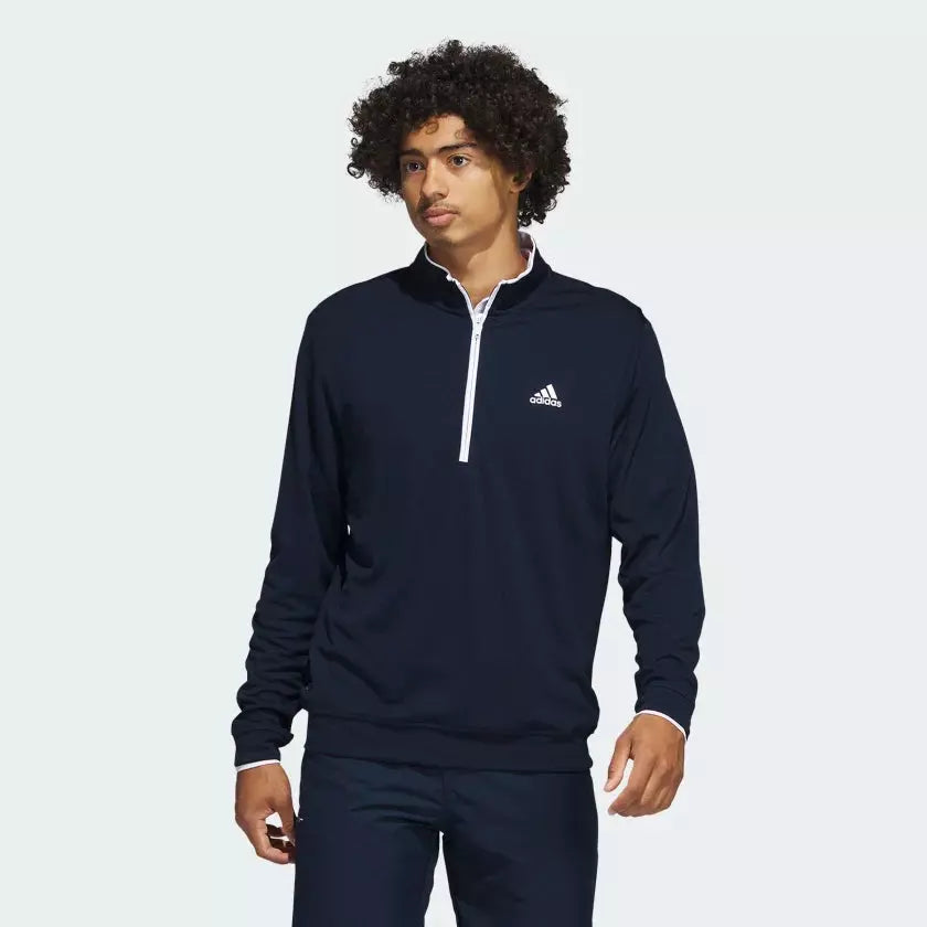 Adidas Pull 1/4-ZIP - Bleu