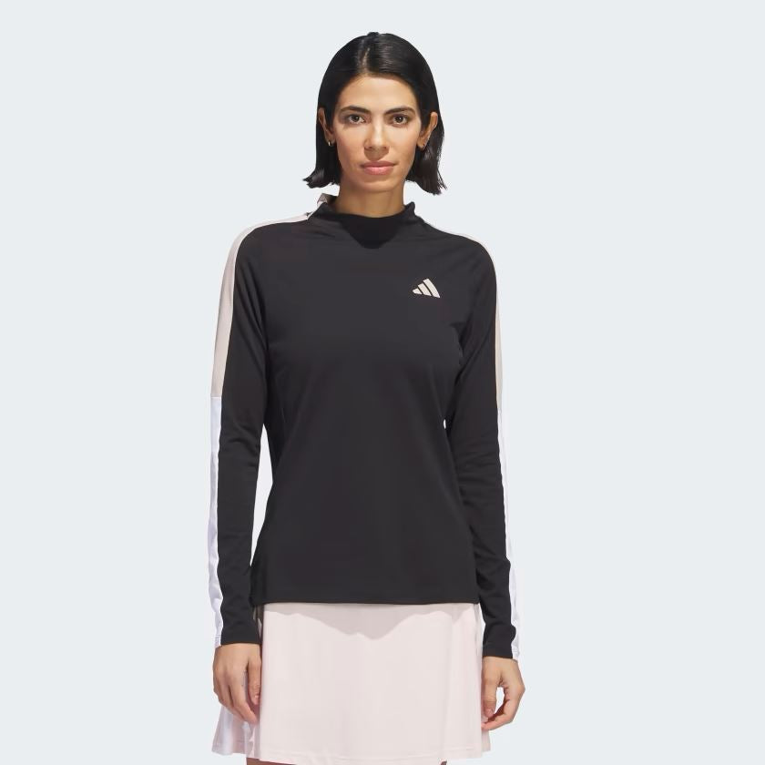 ADIDAS T SHIRT COL CHEMINEE NOIRE Polos femme Adidas