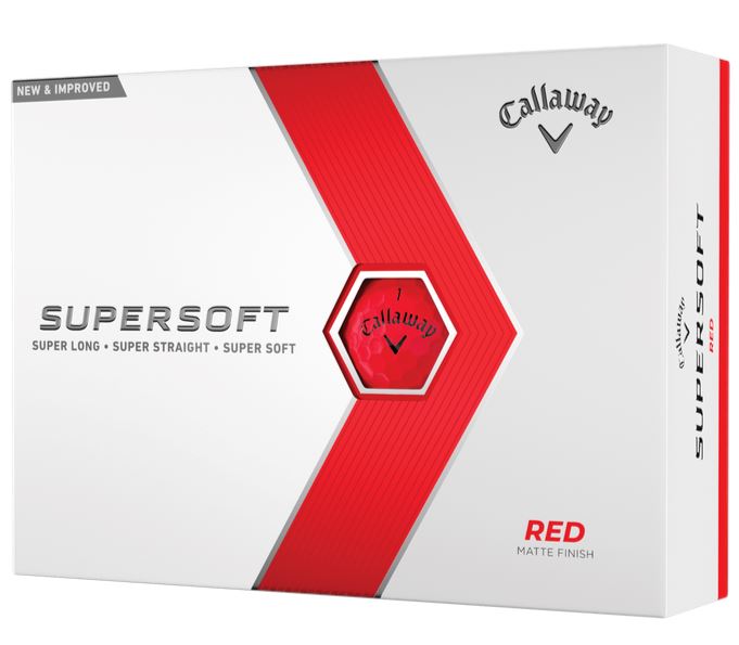 Callaway Balles Supersoft 2023 Rouge (boite de 12)