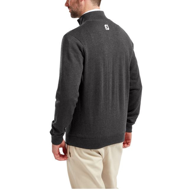 Footjoy 1/2 Zip Pull en laine Membrane Charbon