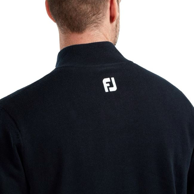 Footjoy 1/2 Zip Pull en laine Membrane Navy