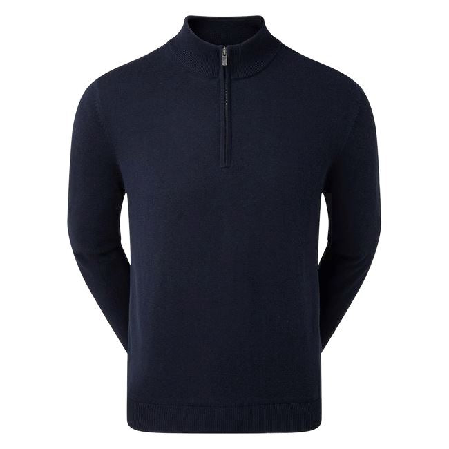 Footjoy 1/2 Zip Pull en laine Membrane Navy